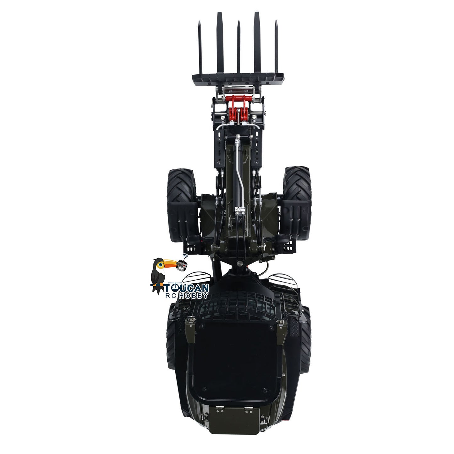 LESU 1/14 AT1050 RC Hydraulic Fork Truck Painted Telescopic Arm Loader Car Model