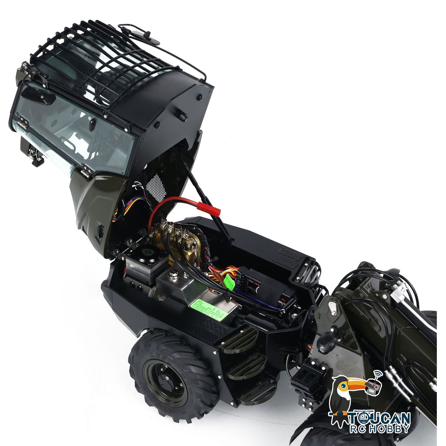 LESU 1/14 AT1050 RC Hydraulic Fork Truck Painted Telescopic Arm Loader Car Model