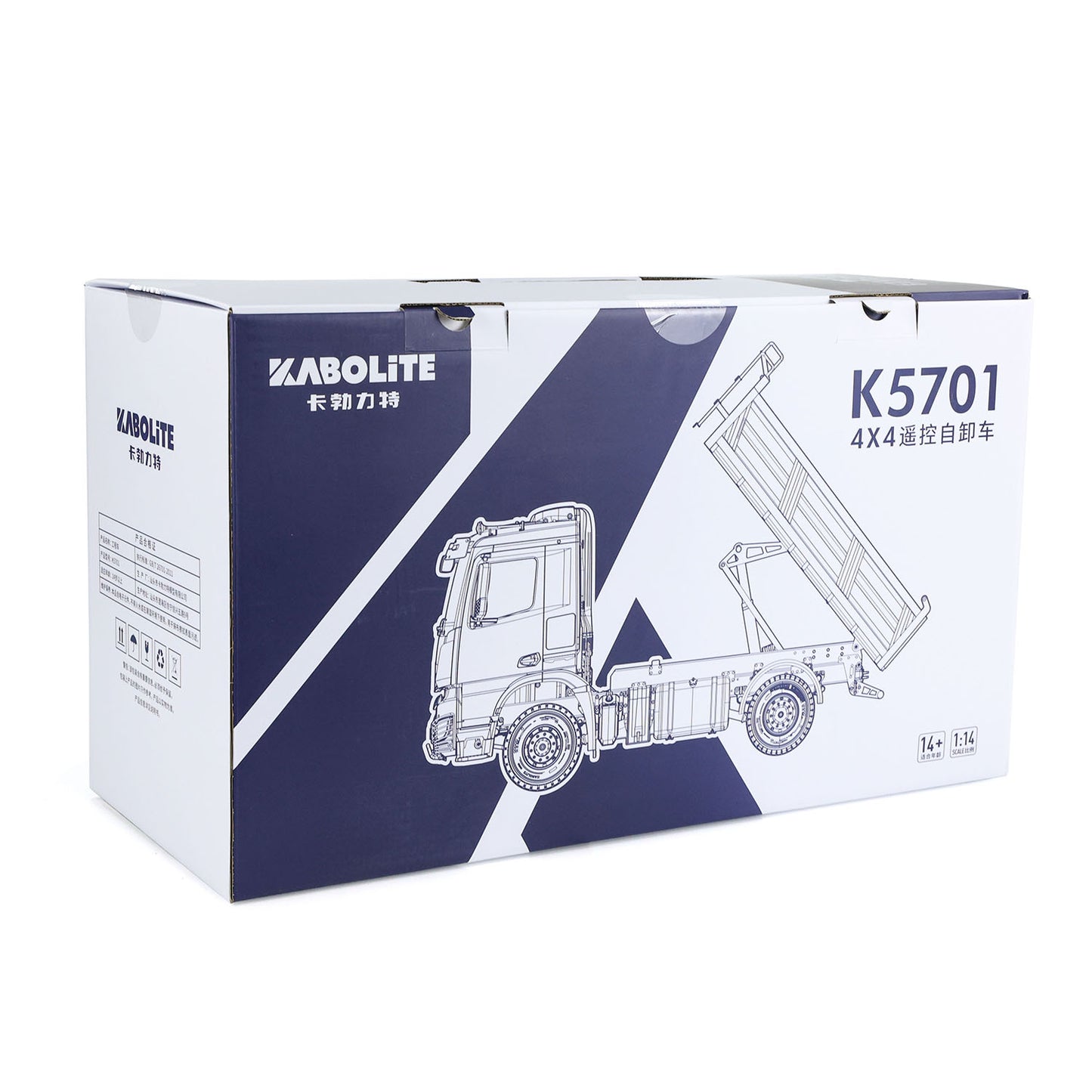 US STOCK 1/14 Kabolite 5701 RC Dump Truck 4x4 Remote Control Dumper Car Sound Light Model