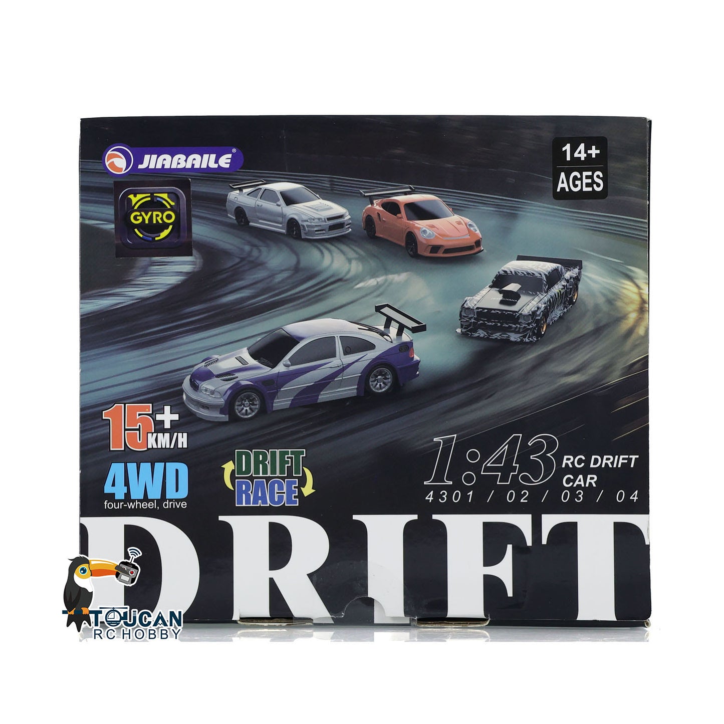 Fast Shipping 1:43 Ready to Run Race Car Gyro Drift Car 4WD Traffic Cones Mini Toy for Boys