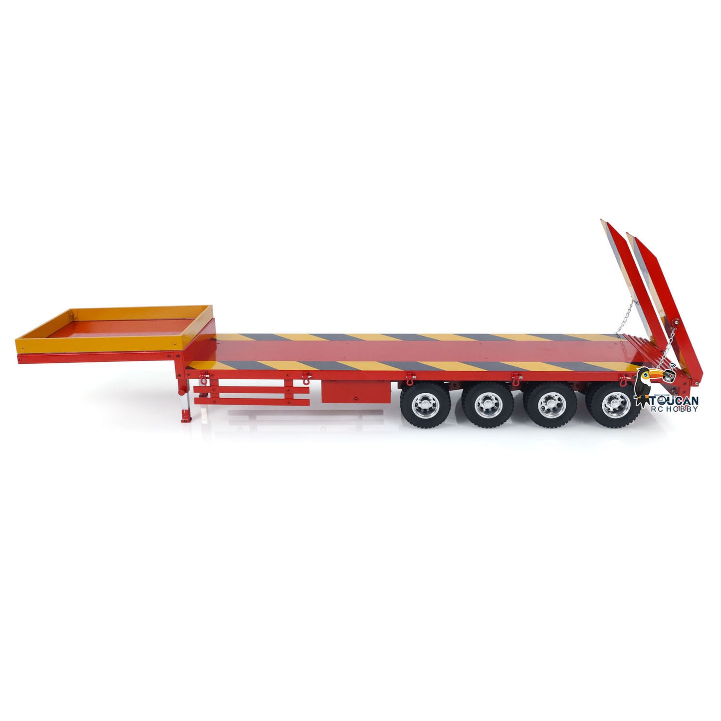 1/14 Metal 4-Axle Trailer Semi-trailer for RC Tractor Truck