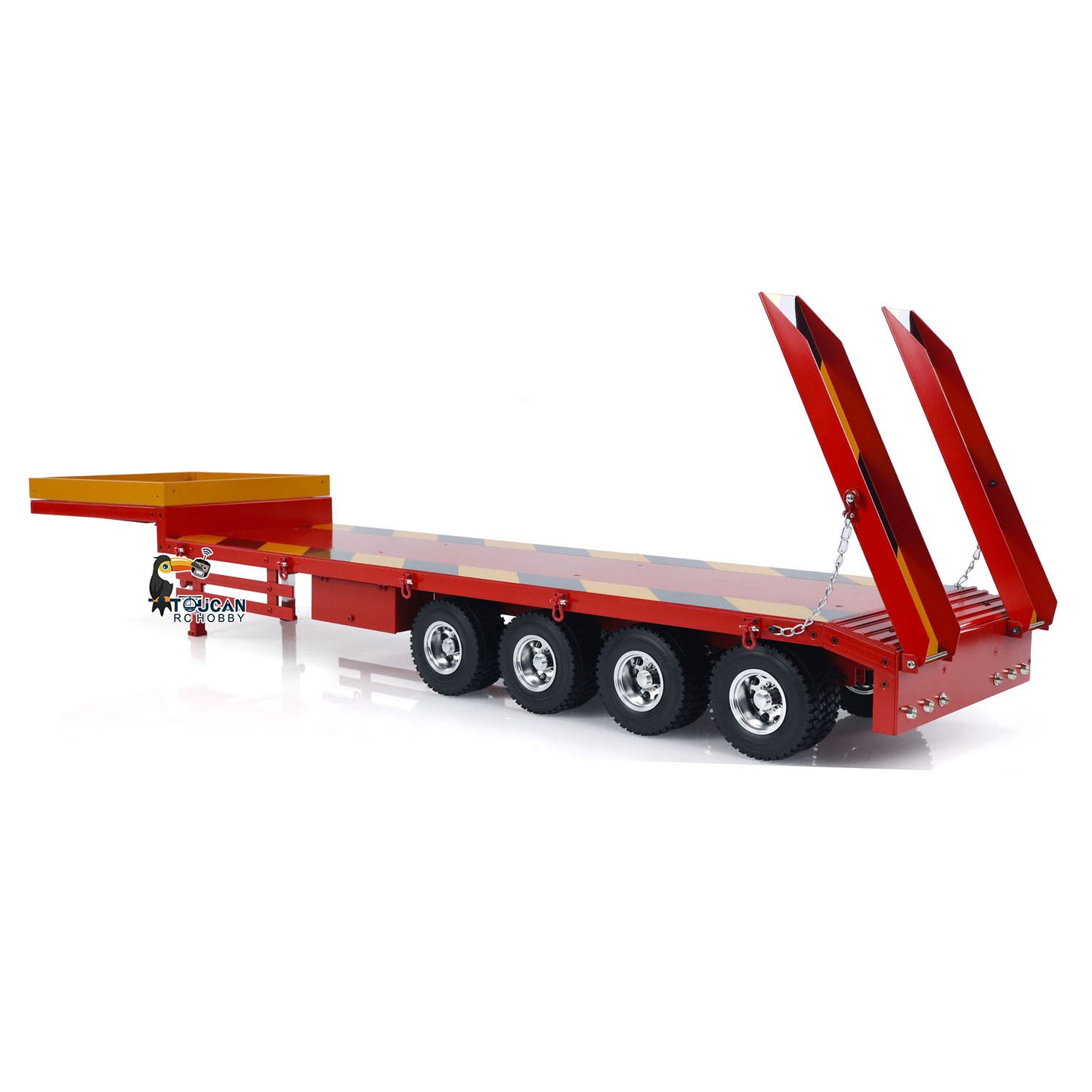 1/14 Metal 4-Axle Trailer Semi-trailer for RC Tractor Truck
