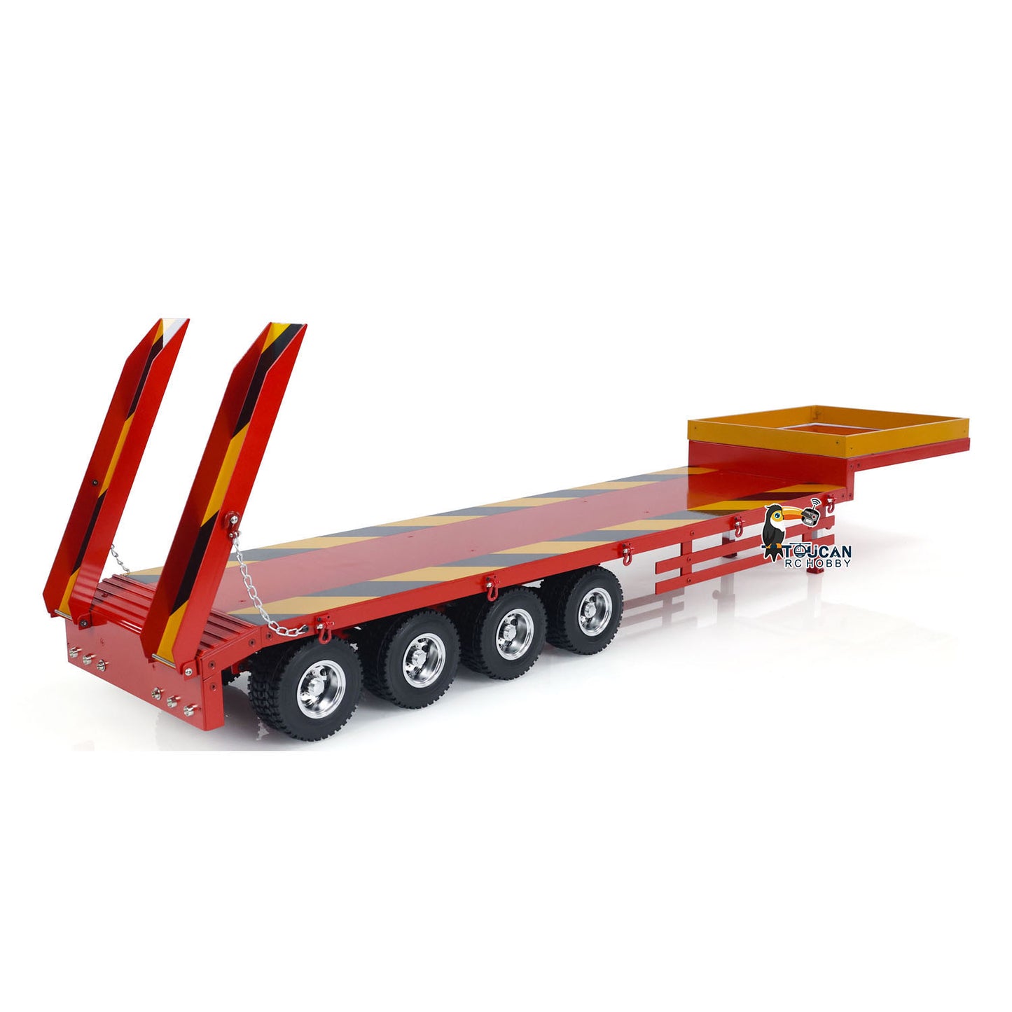 1/14 Metal 4-Axle Trailer Semi-trailer for RC Tractor Truck