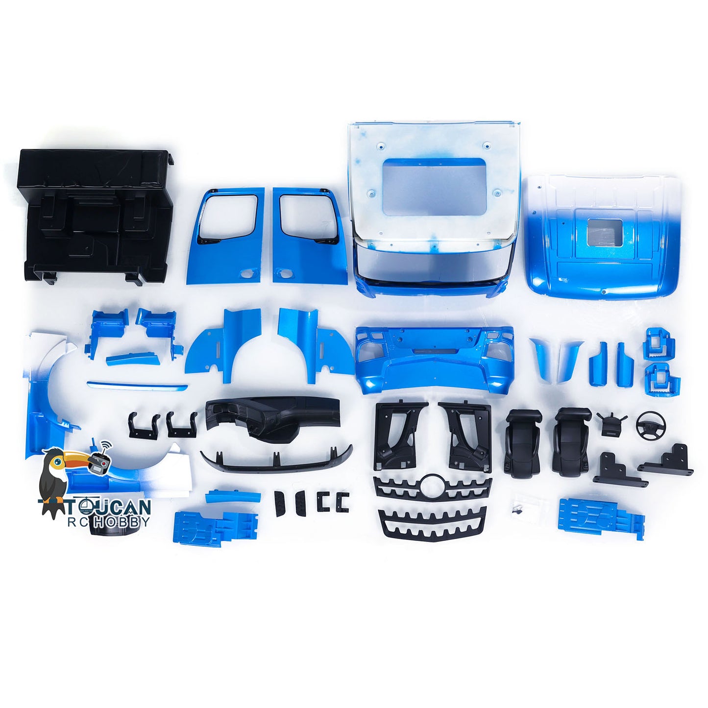 Plastic Cabin Body Shell Set for 1/14 RC Tractor Truck