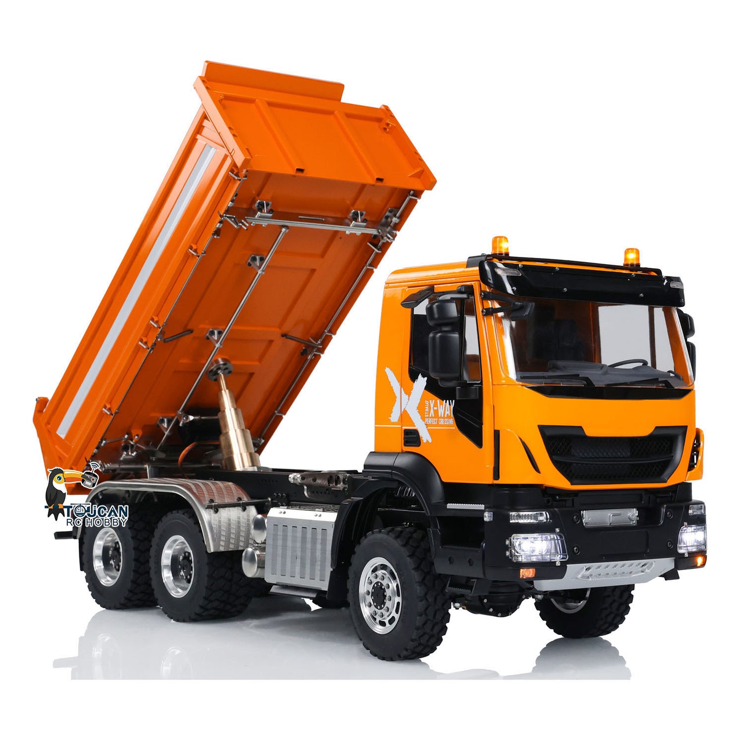 LESU Metal 6x6 1/14 RC Hydraulic Dumper Car 3-way