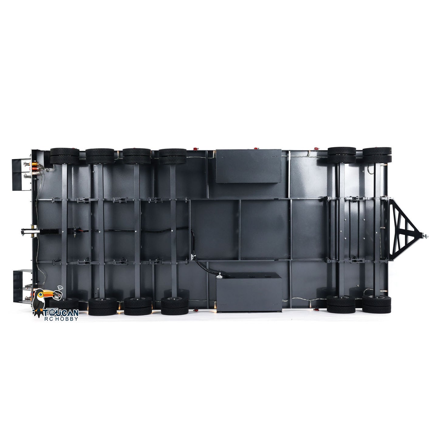 Remorque complète en métal à 6 essieux pour voiture télécommandée