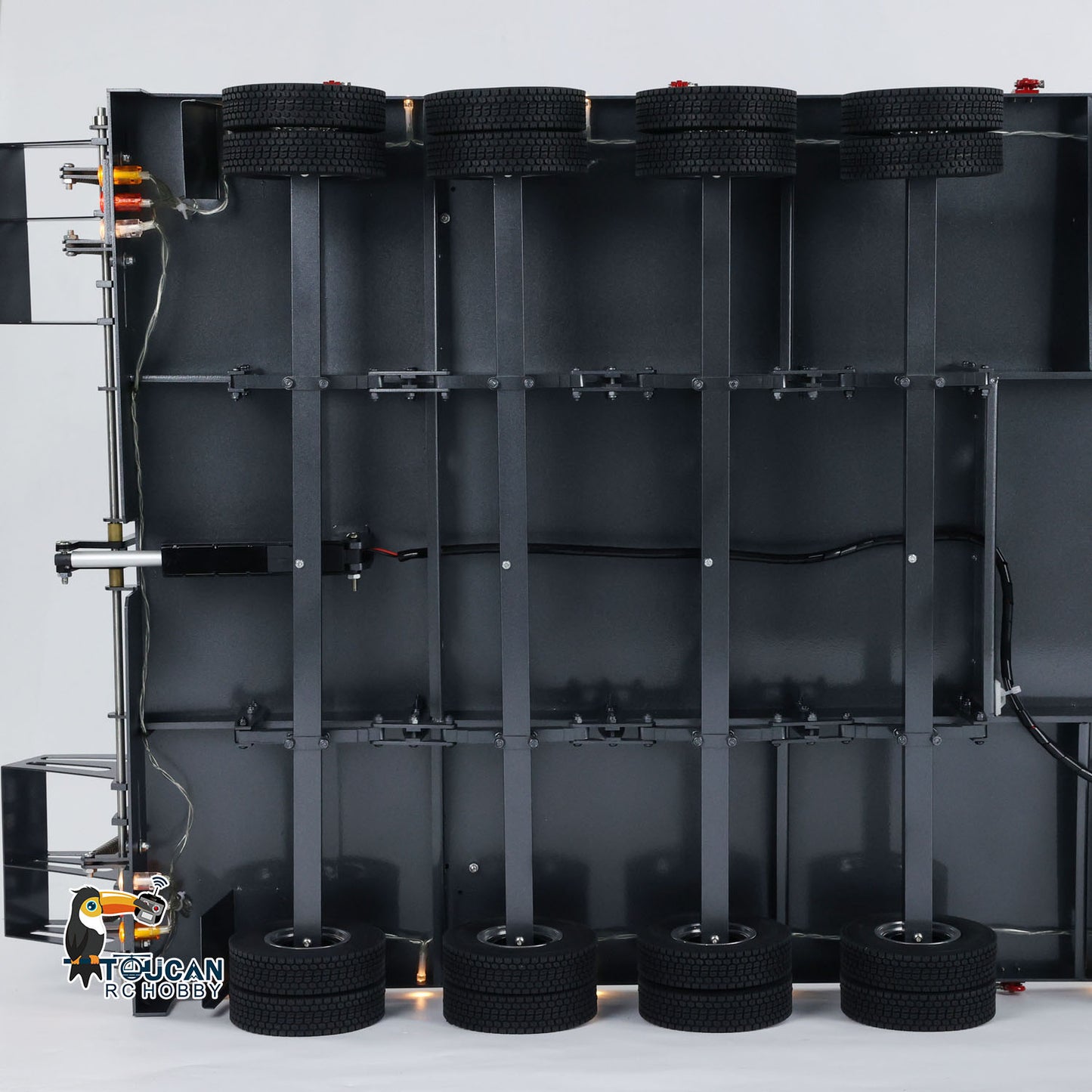 Remorque complète en métal à 6 essieux pour voiture télécommandée