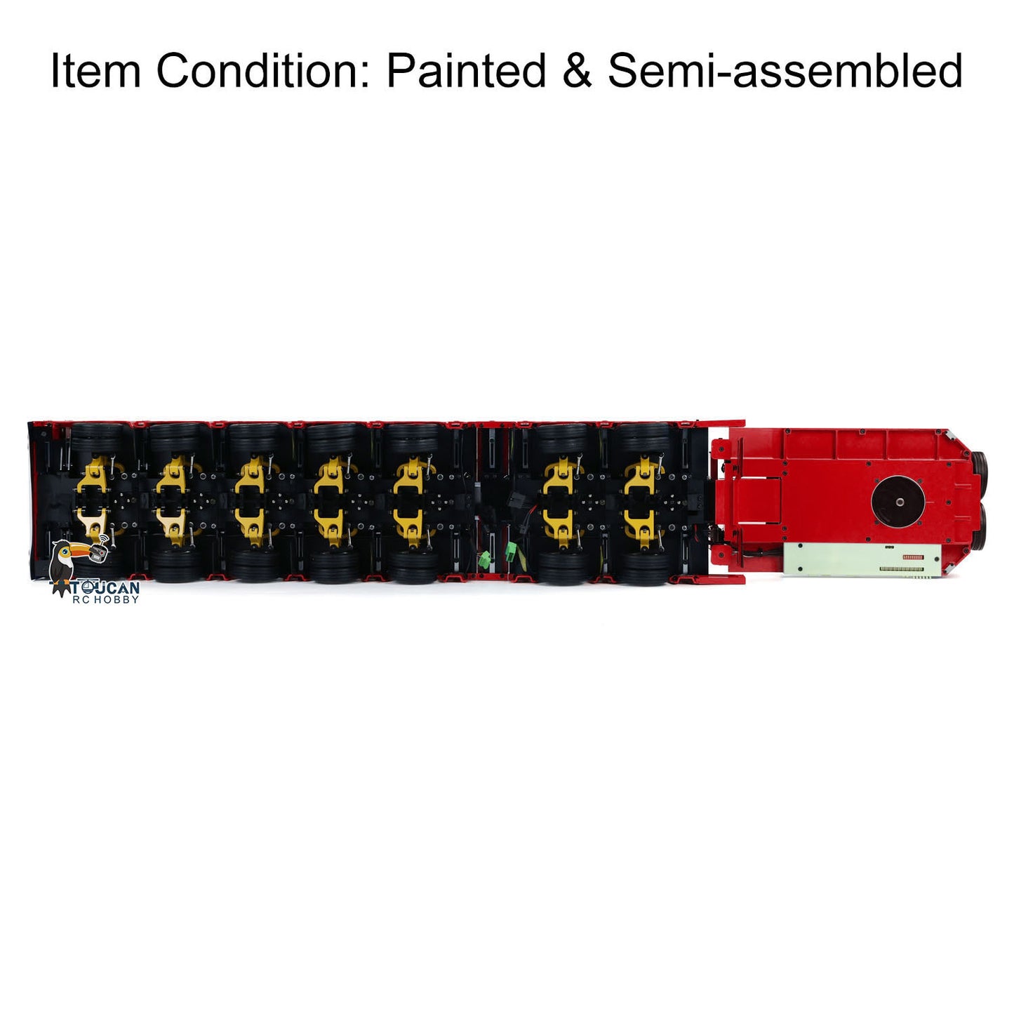 1/14 2+5 Axles RC Metal Heavy Trailer Lowboy Trailer For TAMIYA LESU RC Tractor Truck Radio Controlled Lorry Excavator Loader