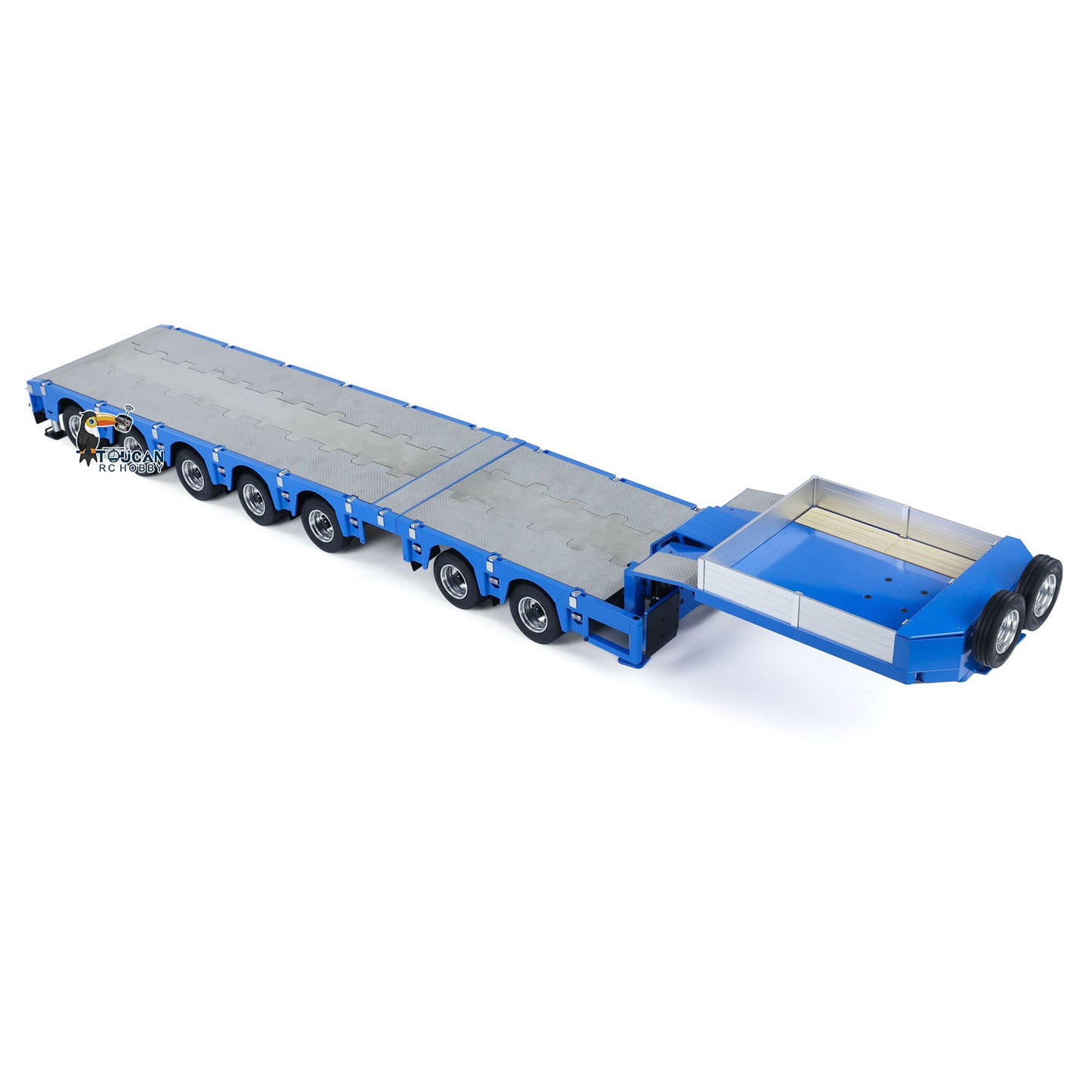1/14 2+5 Axles RC Metal Heavy Trailer Lowboy Trailer For TAMIYA LESU RC Tractor Truck Radio Controlled Lorry Excavator Loader