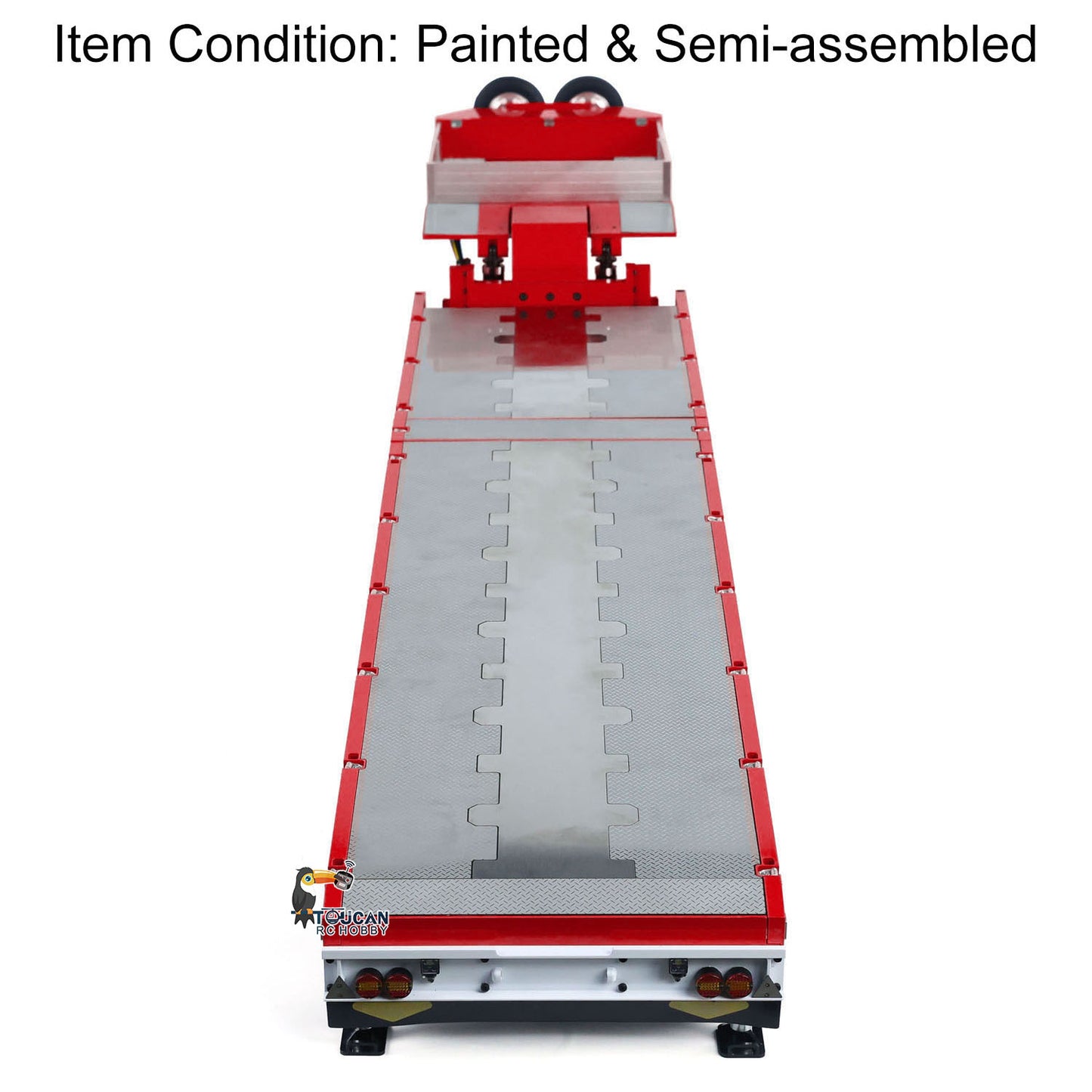 1/14 2+5 Axles RC Metal Heavy Trailer Lowboy Trailer For TAMIYA LESU RC Tractor Truck Radio Controlled Lorry Excavator Loader