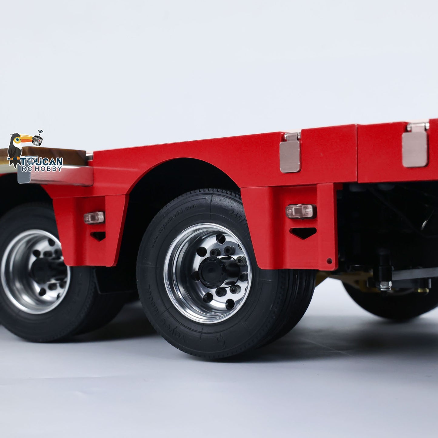 1/14 2+5 Axles RC Metal Heavy Trailer Lowboy Trailer For TAMIYA LESU RC Tractor Truck Radio Controlled Lorry Excavator Loader