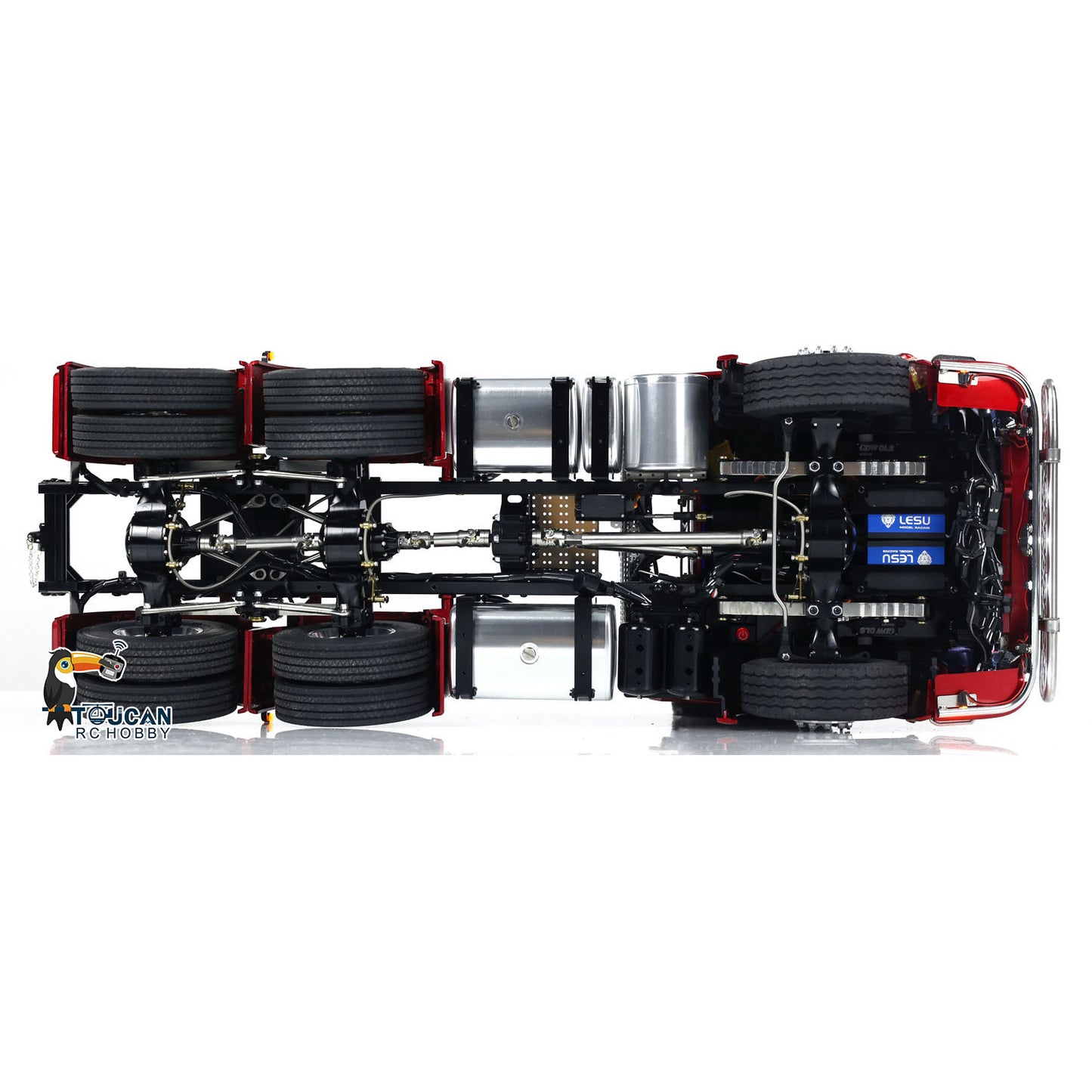 TOUCAN 1/14 RC Tractor Truck 6*6 770S Metal Chassis Light Sound Smoke Differential