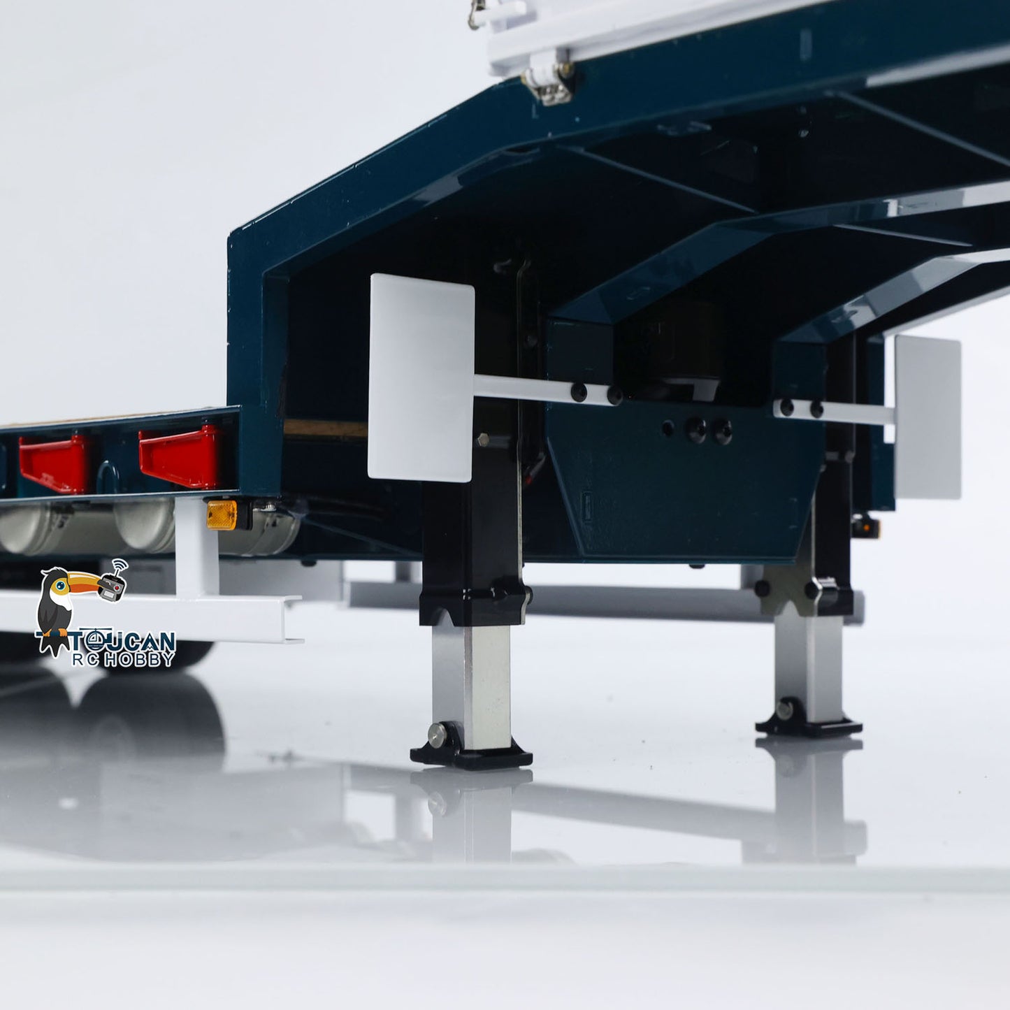 LESU Metal Trailer Hydraulic Lifting Tailboard Painted for RC Tractor Truck Car