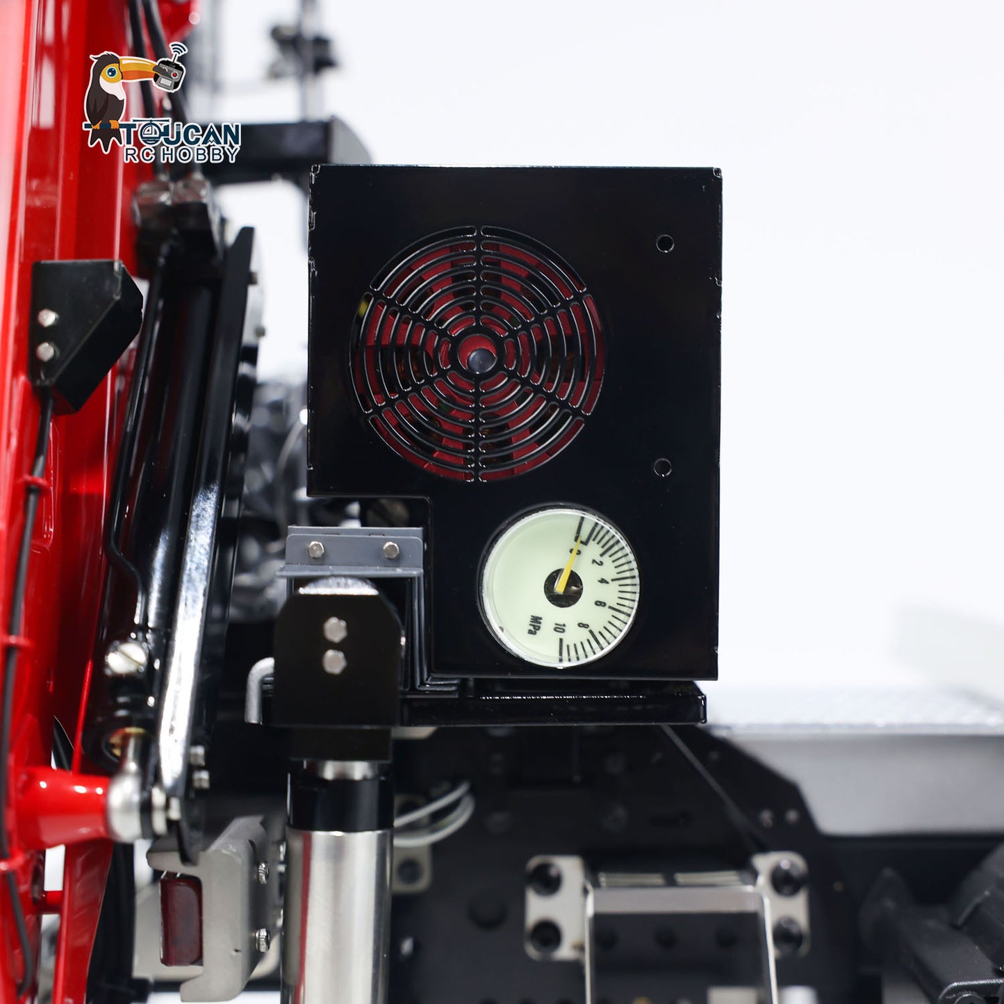 LESU 1/14 Camion forestier RC en métal avec grue hydraulique et tracteur sans cabine FH16