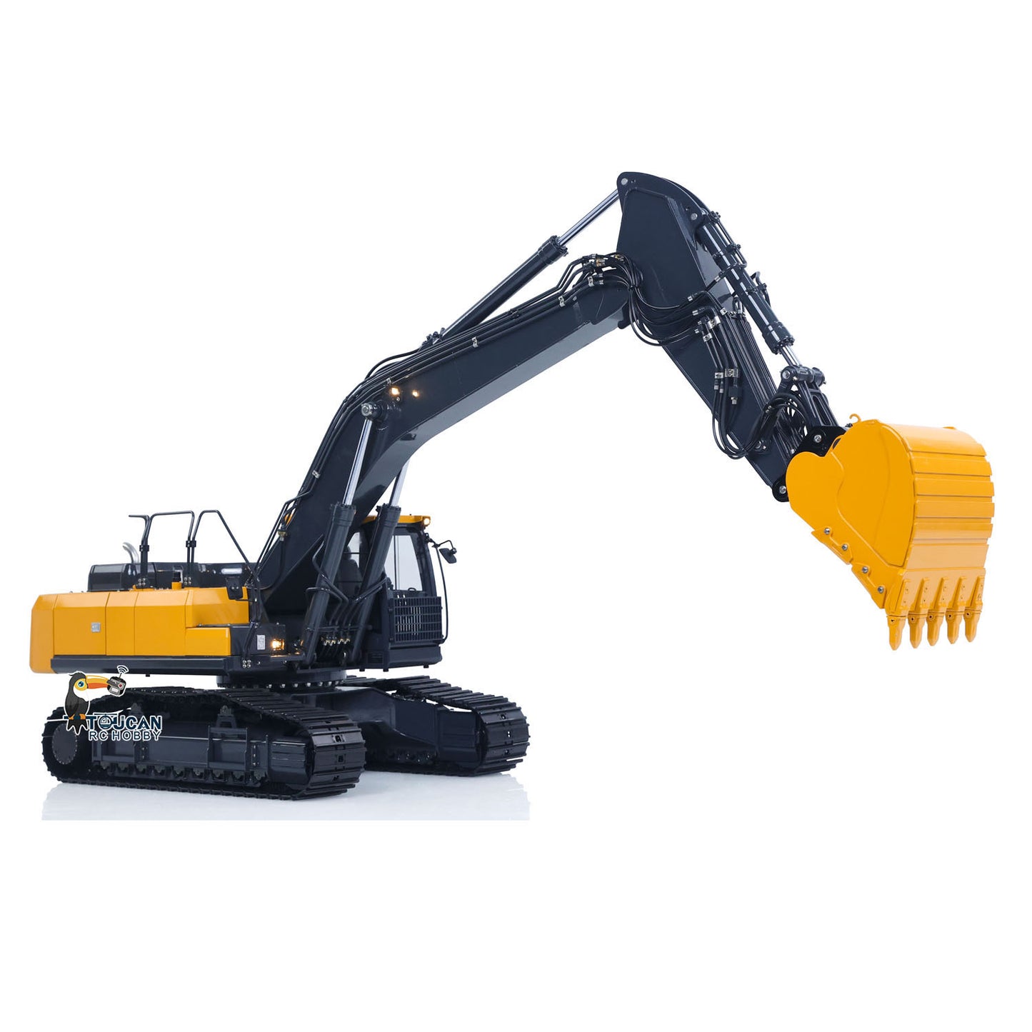 Super Frog 3 Pumps 9CH Valve 1/14 RC Hydraulic Excavator E400 Pro Metal Digger Frsky X12 Radio 5D Rocker Joystick