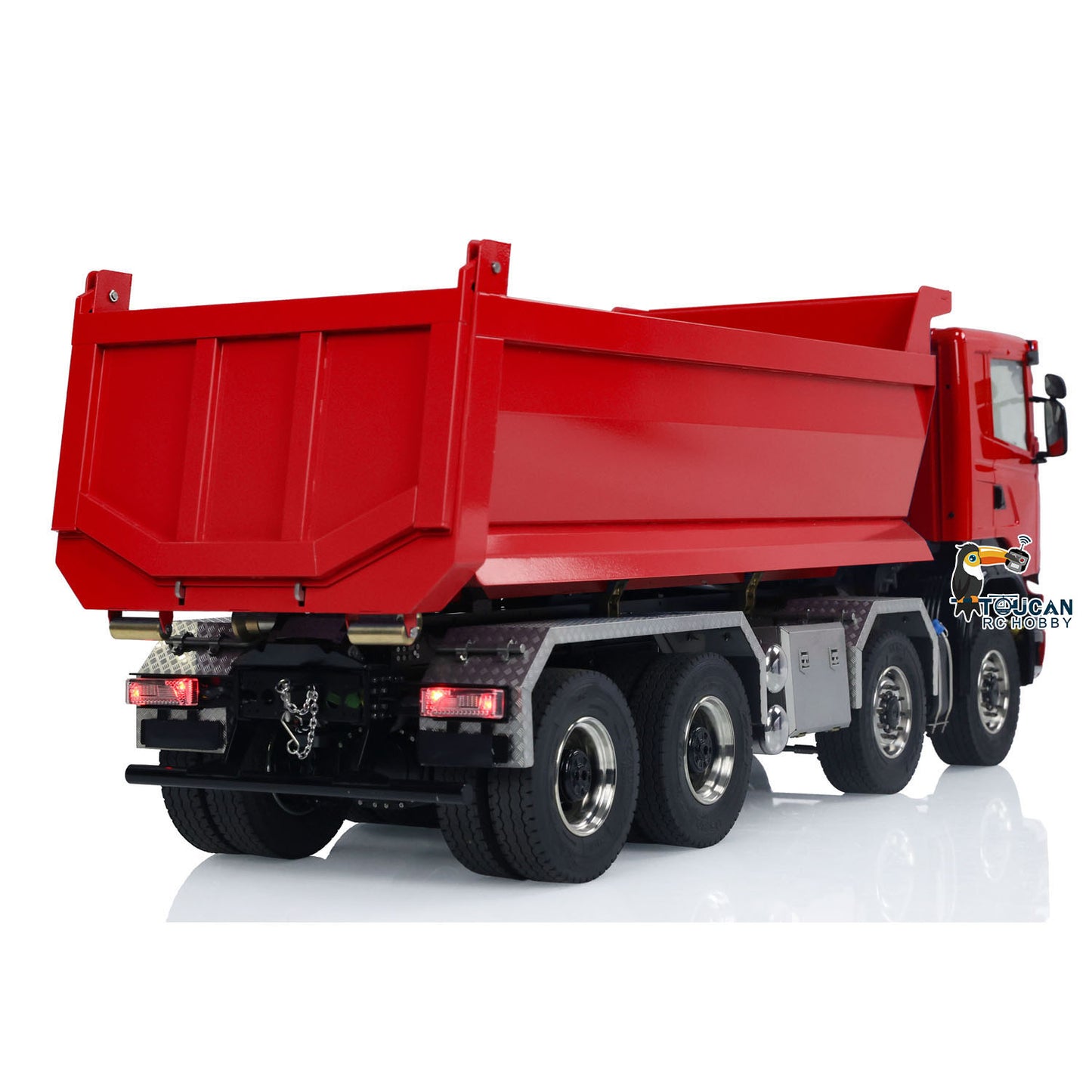 Metal 1/14 Hydraulic RC Dump Truck 8x8 Full Dumper Car With U-Shape High Bucket