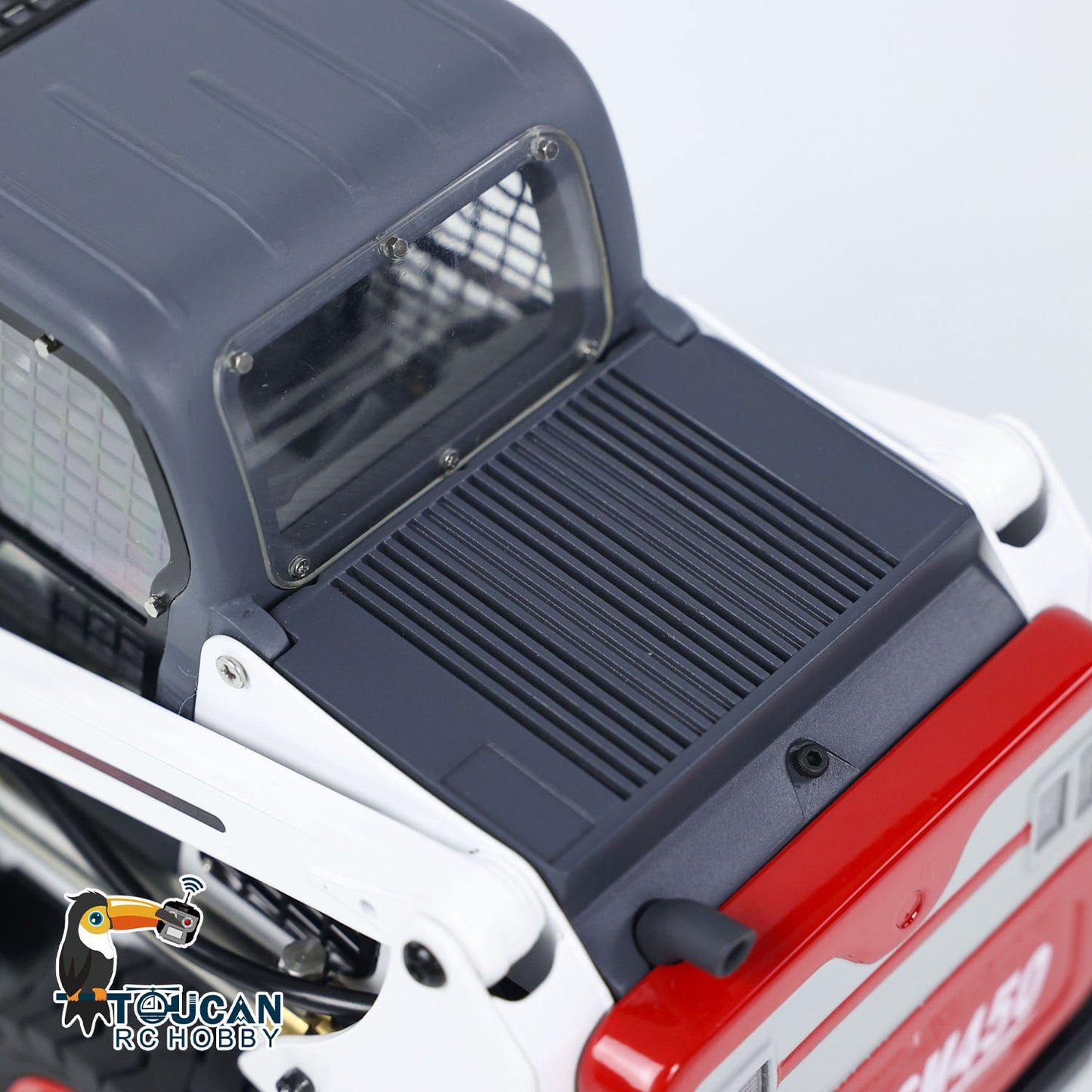 Chargeur hydraulique à direction à glissement 1/14 RC SM450 Voiture à roues télécommandée Son Lumière