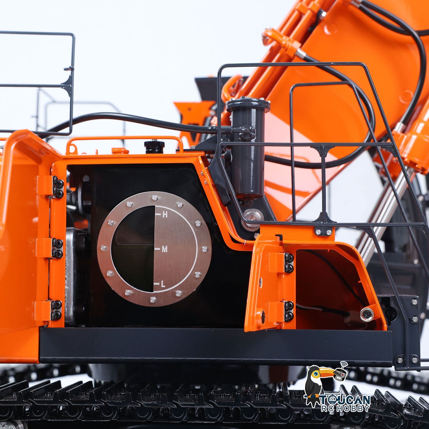 LESU 1/14 Metal RC Hydraulic Excavator LR956 7CH 3Arms Digger Quick Coupler Brushless Motor Radio Light Sound Smoke RTR