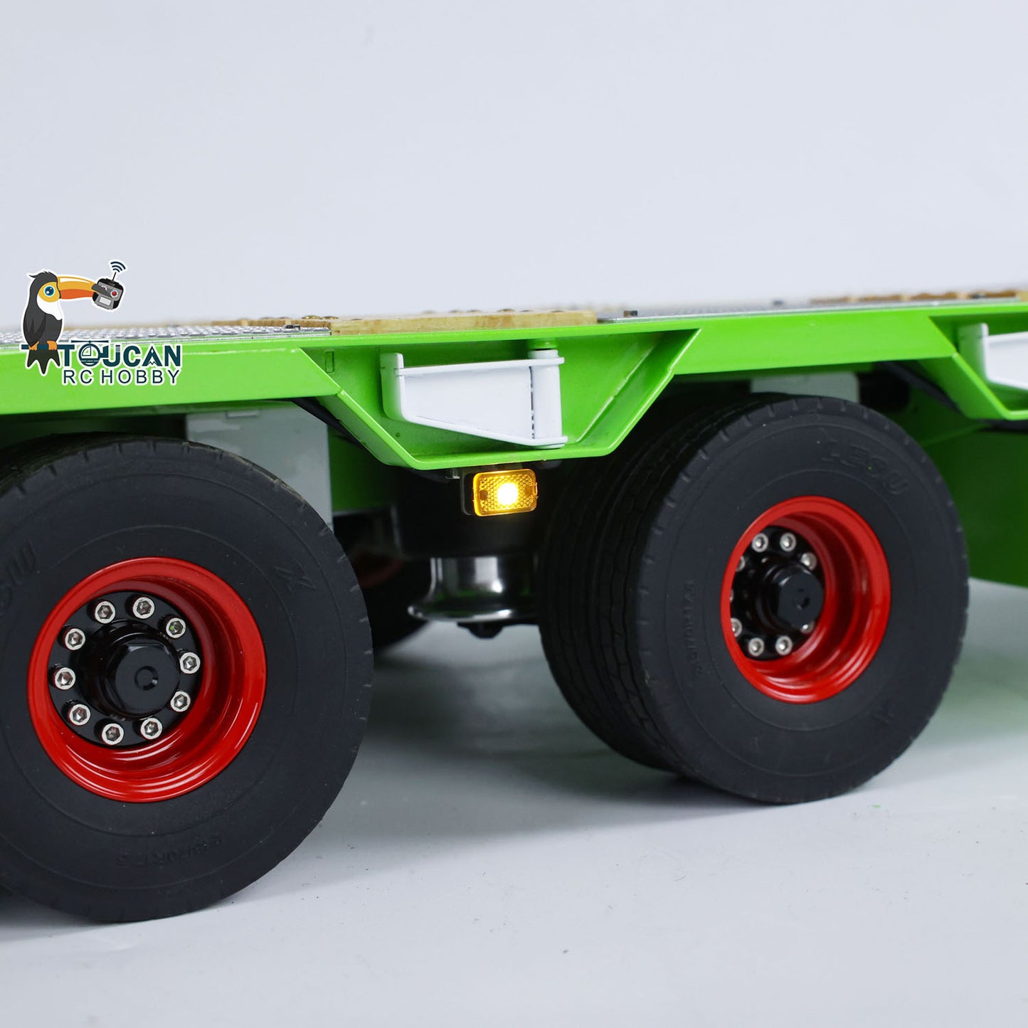 1/14 LESU Metal Trailer Hydraulic Lifting Tailboard Electric Legs Painted for RC Tractor Truck DIY Radio Controlled Lorry Car