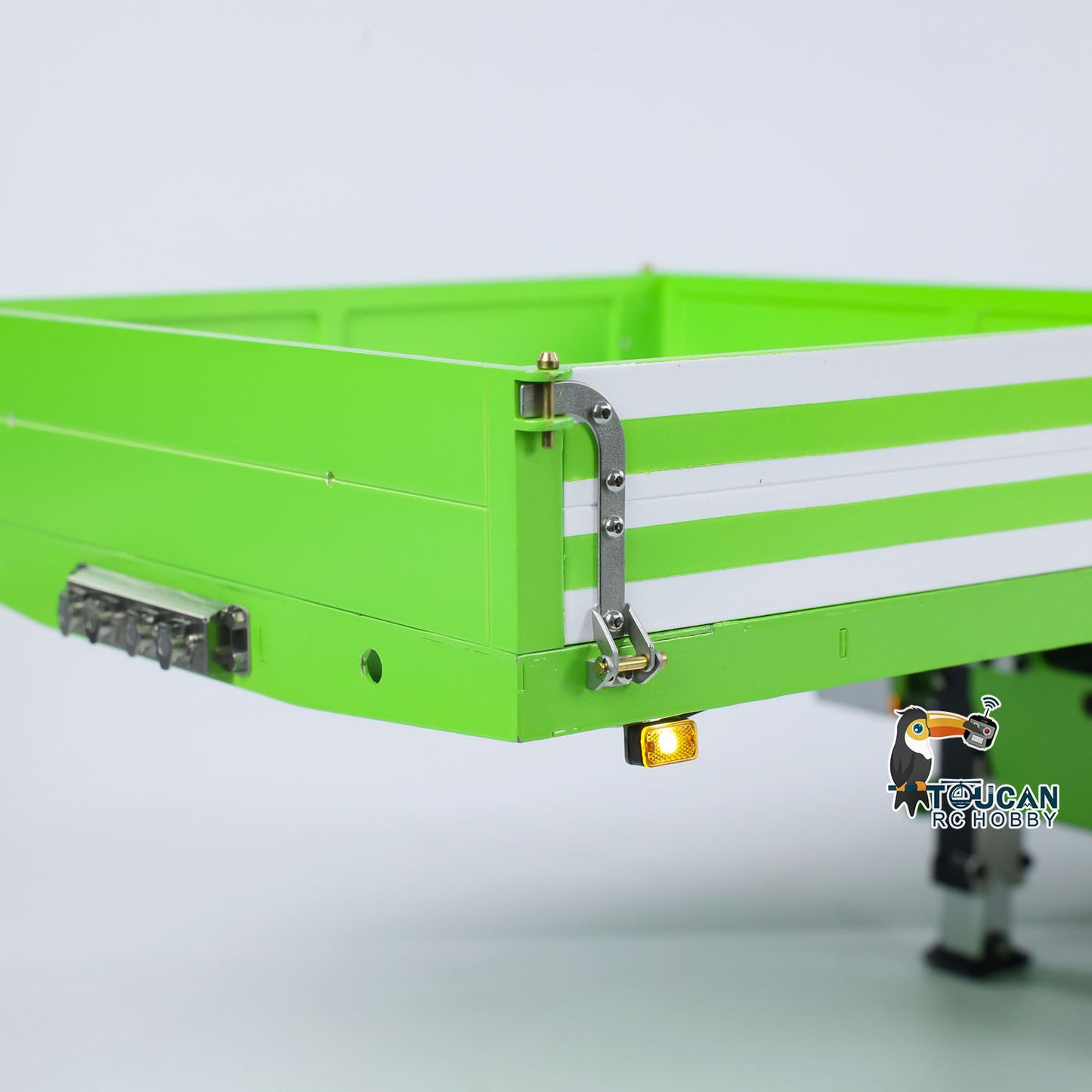 1/14 LESU Metal Trailer Hydraulic Lifting Tailboard Electric Legs Painted for RC Tractor Truck DIY Radio Controlled Lorry Car