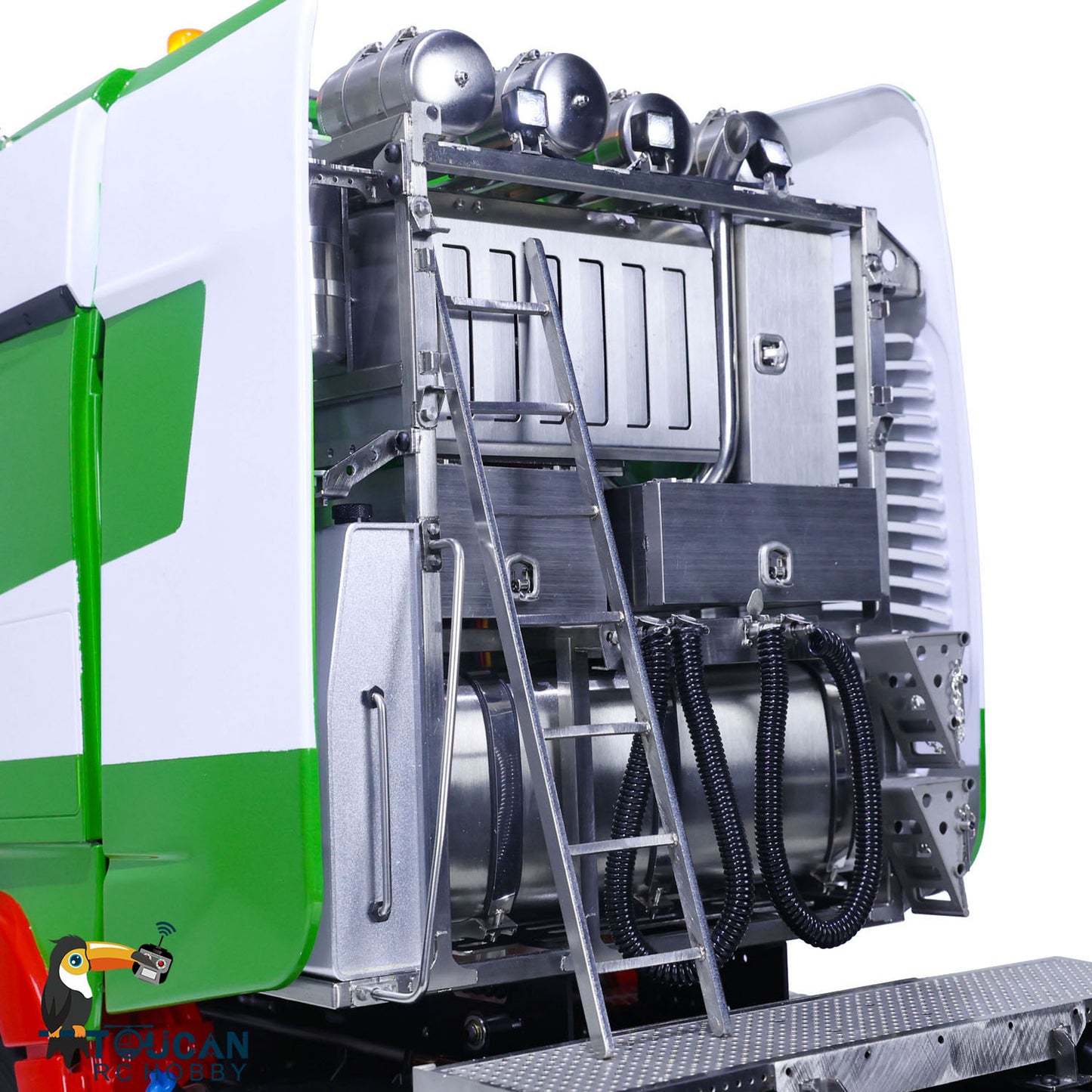 Metal 8X8 Chassis RC Tractor Truck 1/14 TOUCAN RTR Remote Control Lorry Car Bucket Sound Light Smoking Radio Battery