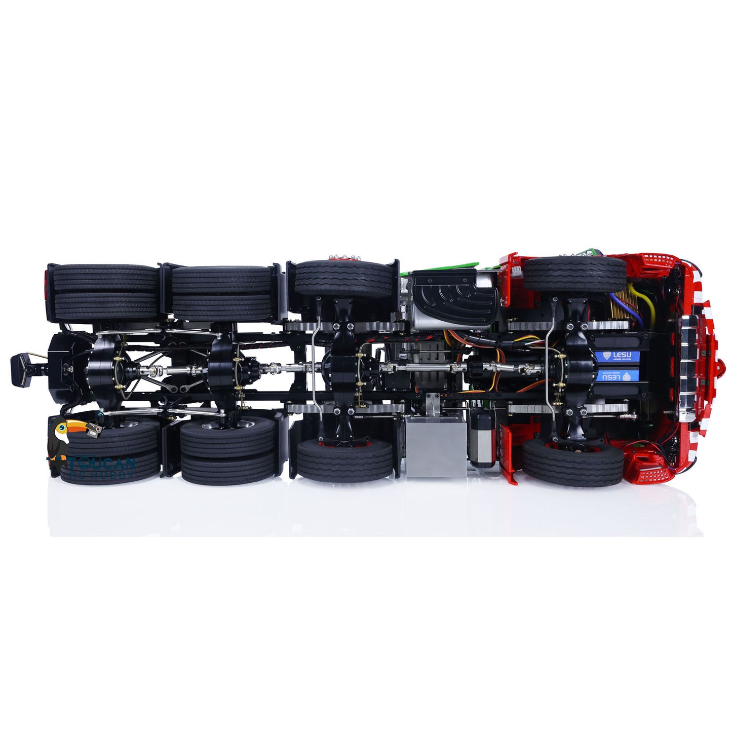 Metal 8X8 Chassis RC Tractor Truck 1/14 TOUCAN RTR Remote Control Lorry Car Bucket Sound Light Smoking Radio Battery