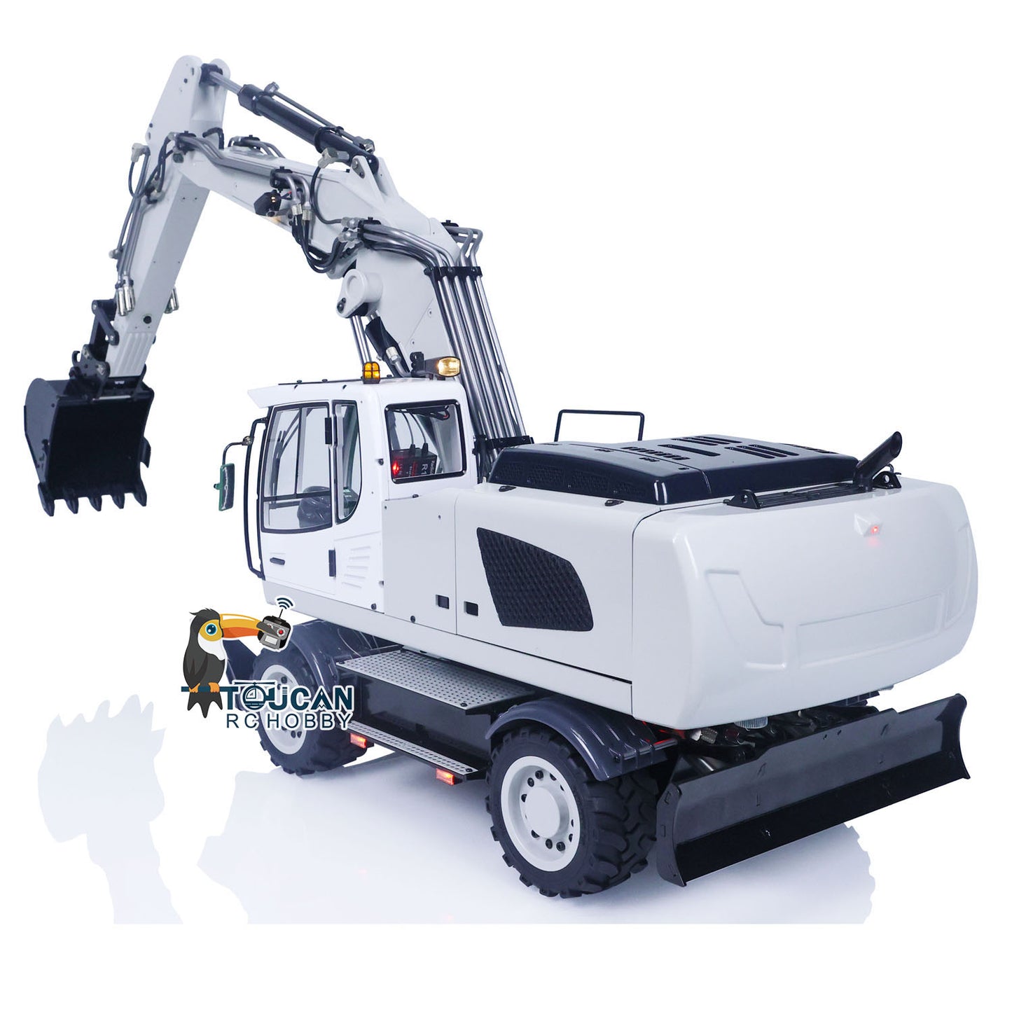 1/14 946-3 RC-Hydraulikbagger mit Rädern RC Digger PL18EV Sender Schwenkbarer Eimer