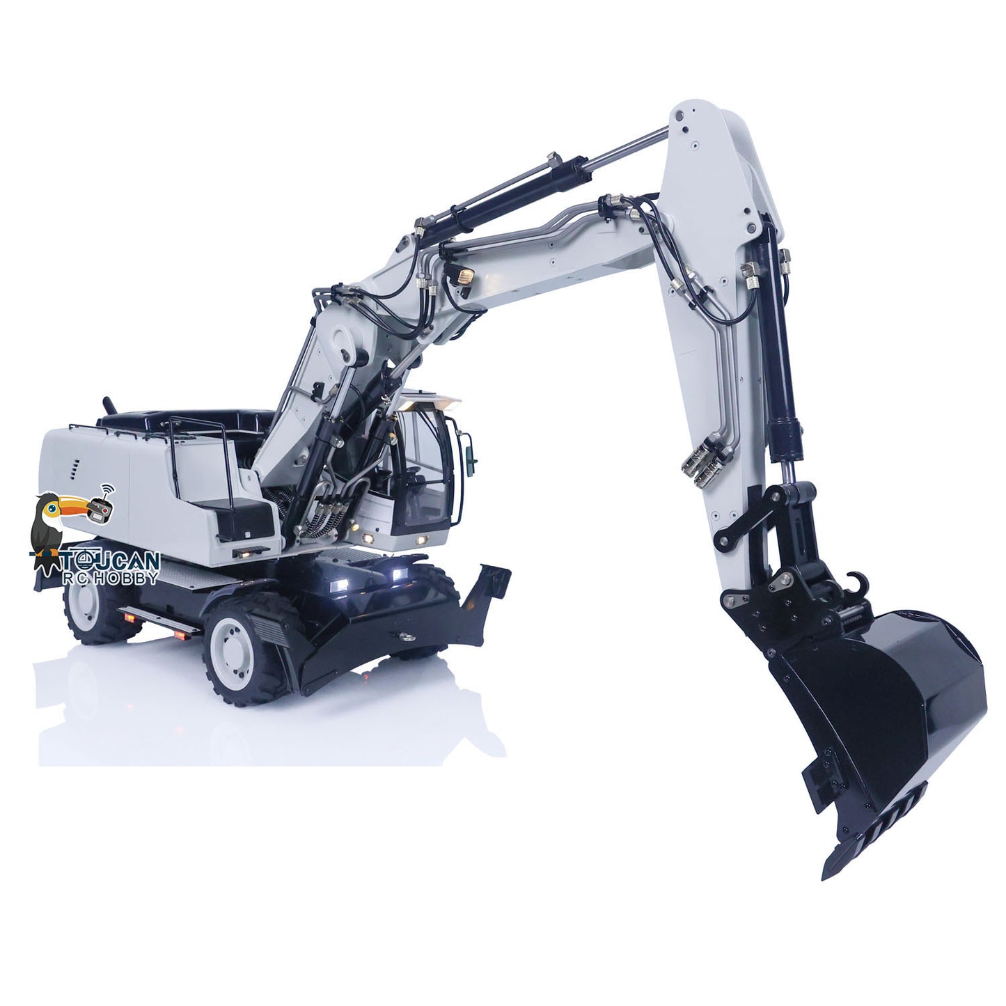 1/14 Wheeled RC Hydraulic Excavator 946-3 PL18EV Radio Controller Digger Ripper Grab