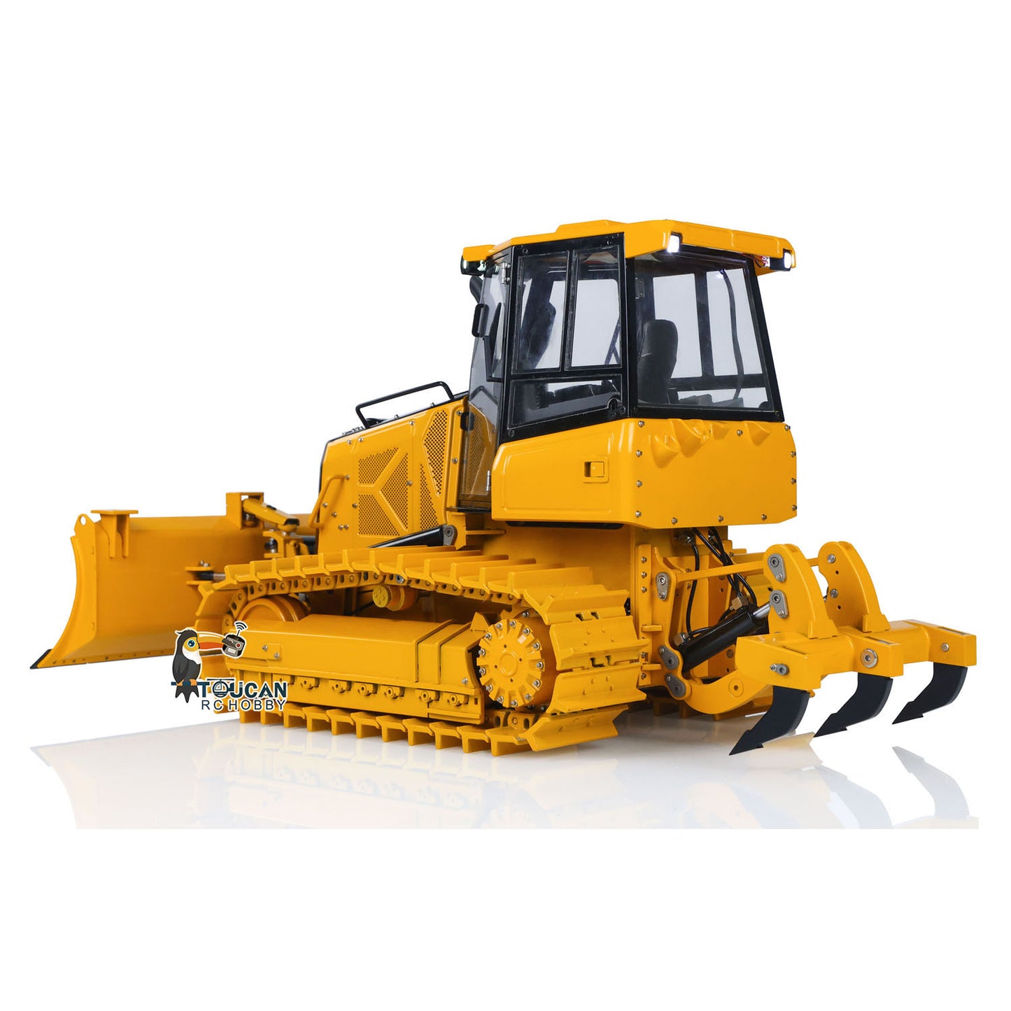 New Arrival Metal 1/12 RC Hydraulic Bulldozer D3 Remote Control Engineering Vehicles 4CH Valve Construction Car Light Sound Flysky ST8 Radio