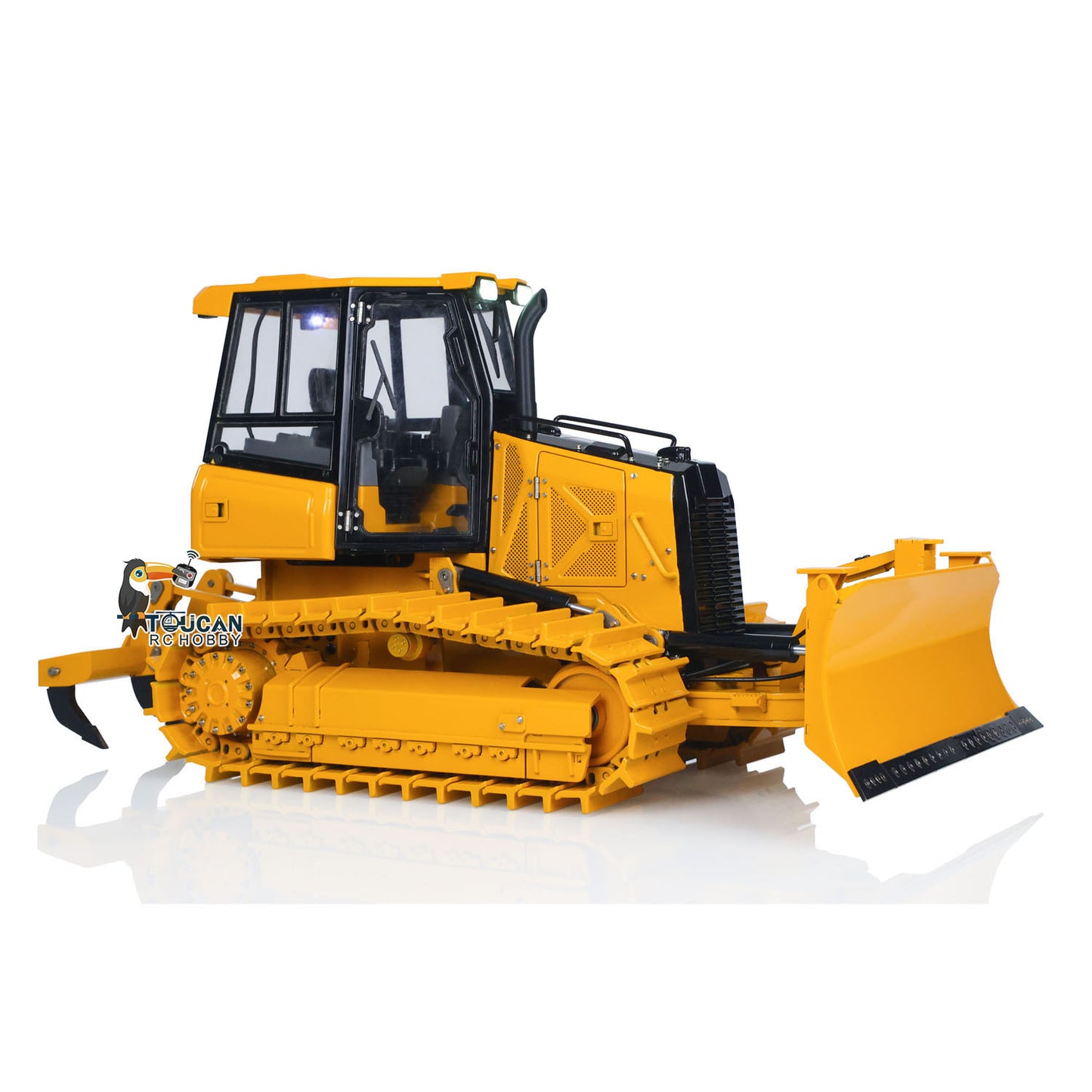 New Arrival Metal 1/12 RC Hydraulic Bulldozer D3 Remote Control Engineering Vehicles 4CH Valve Construction Car Light Sound Flysky ST8 Radio