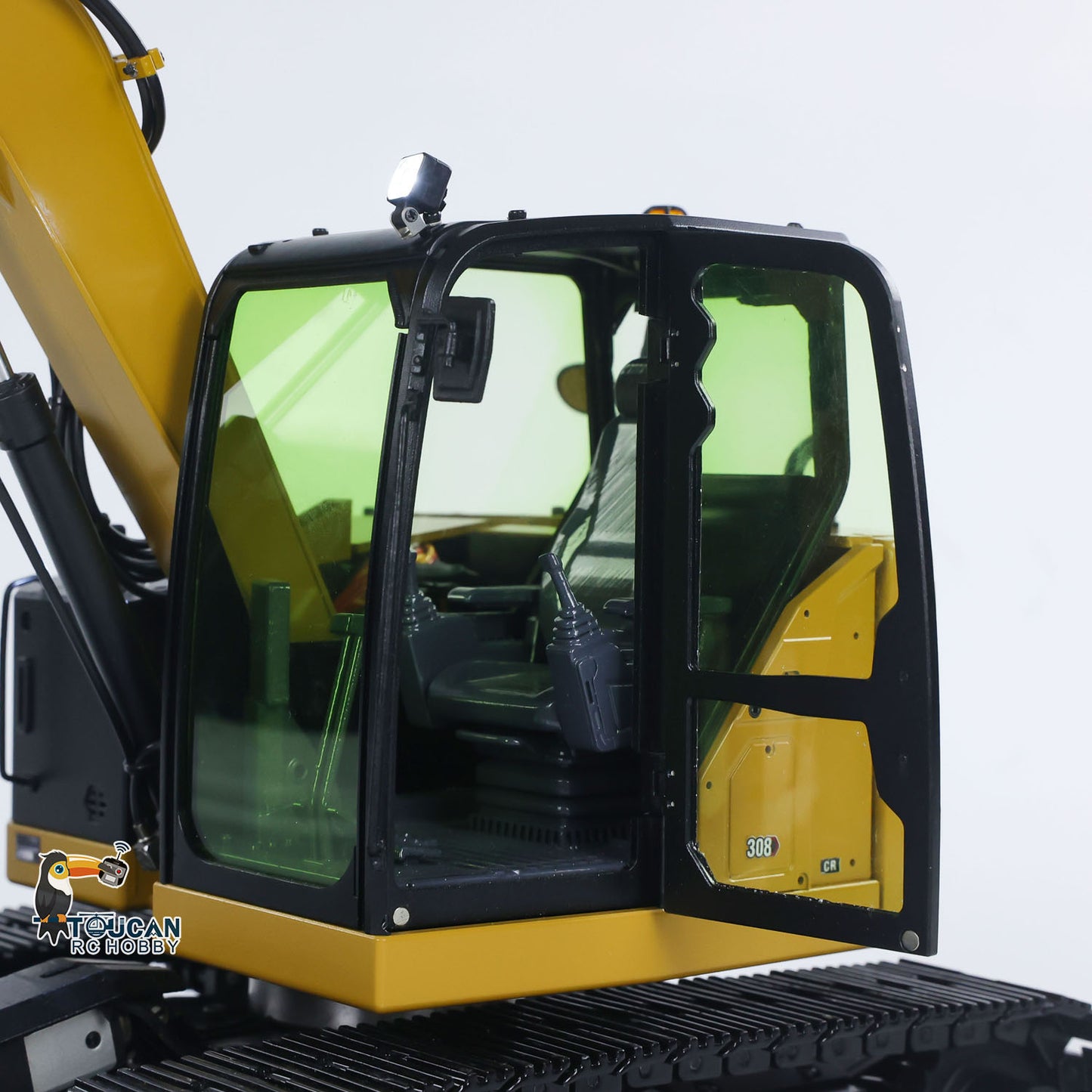 US STOCK Metal 1/14 RC Hydraulic Excavator C308 Radio Controlled Digger Construction Vehicle RTR Model Flysky ST8 Radio Battery