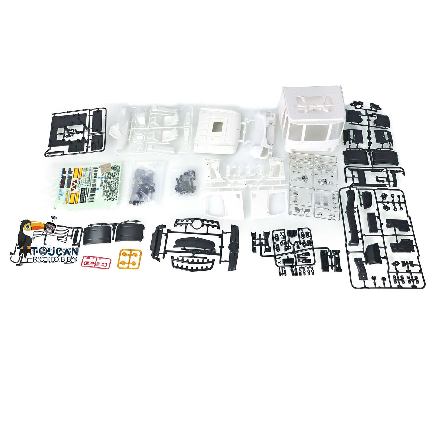 Plastic Cabin Body Shell Set for 1/14 RC Tractor Truck