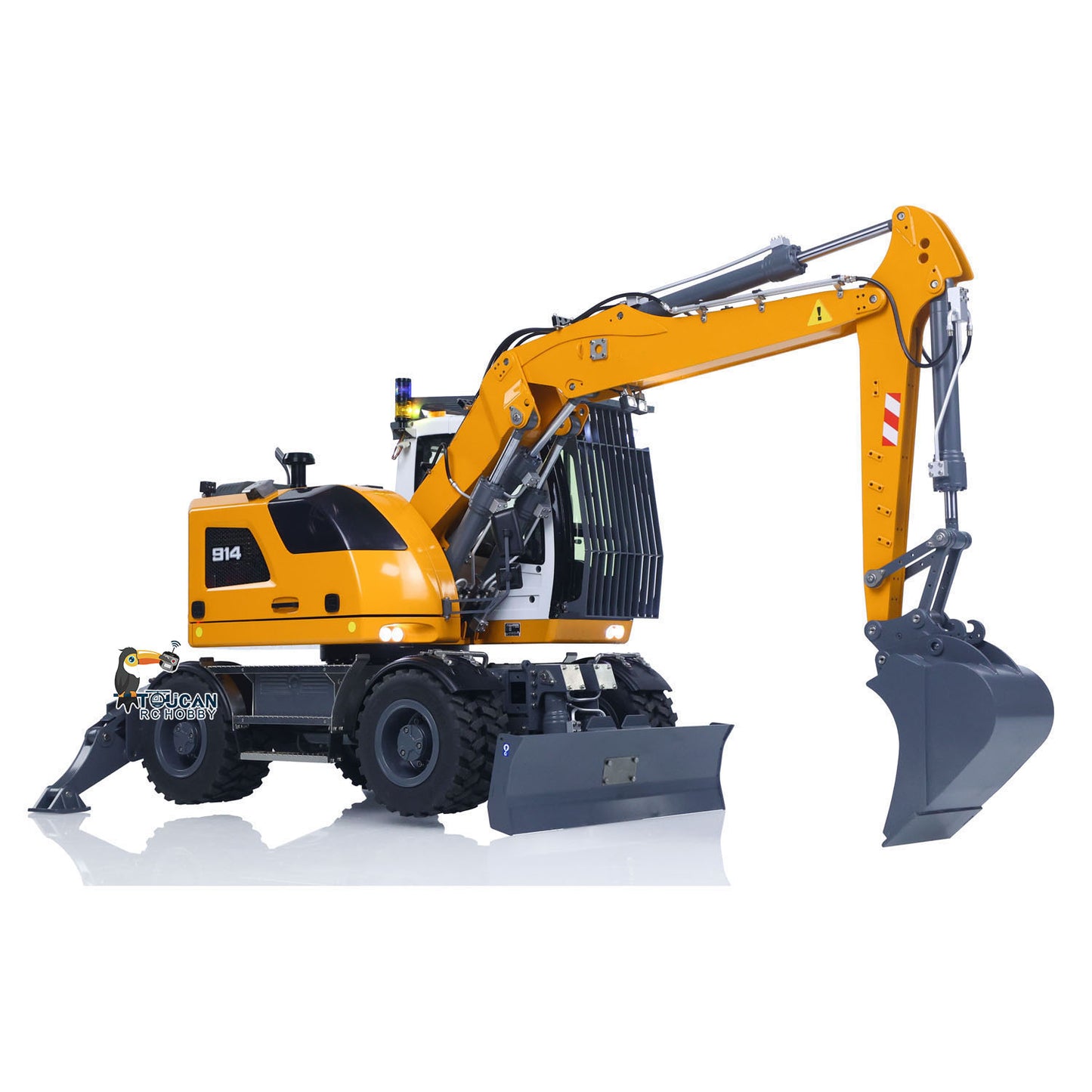 CUT 1/14 Scale 914 8-ways RC Hydraulic Wheeled Excavator