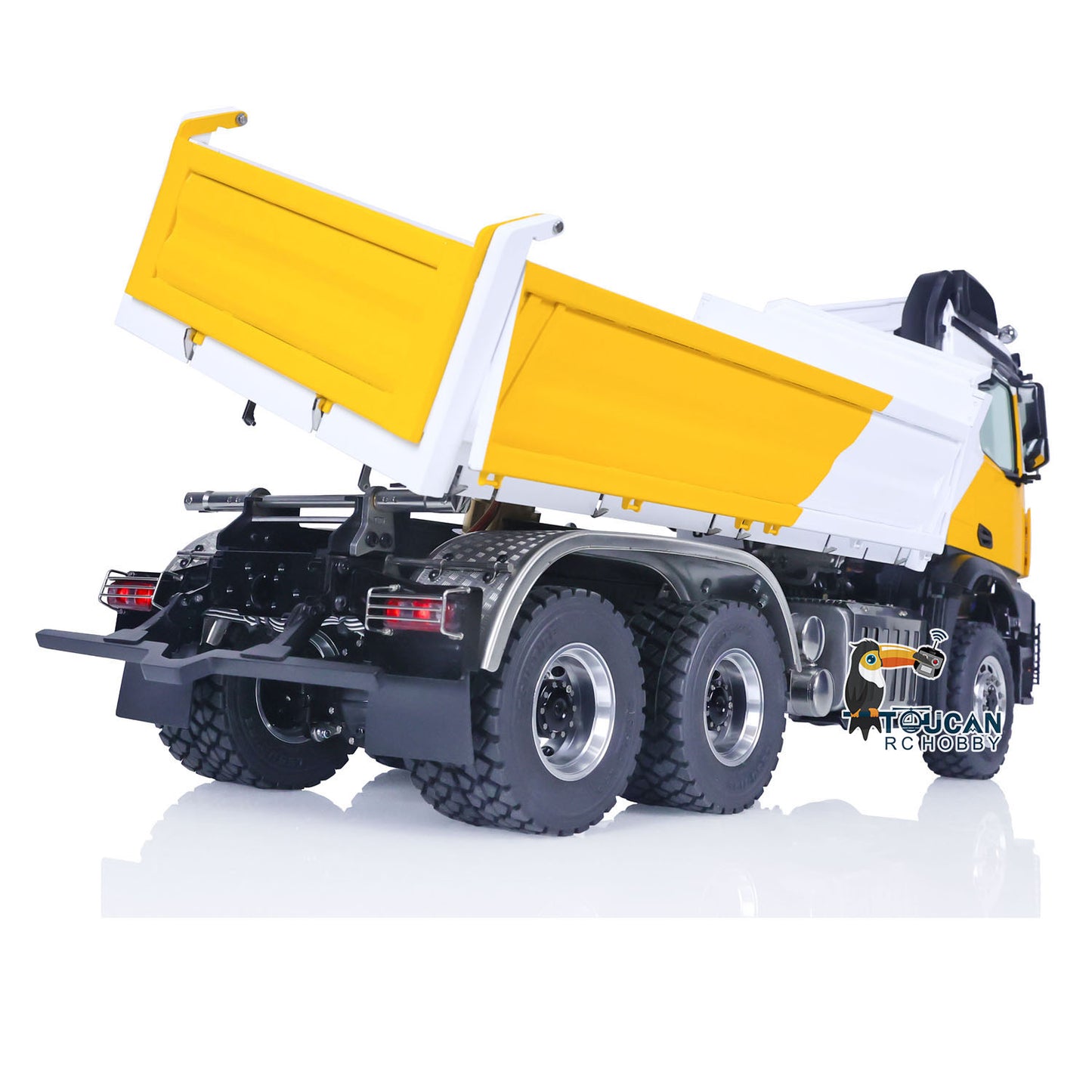 LESU 1/14 6x6 Métal 3 Essieux RC Camion Dumper Hydraulique Avec Cabine K3363 A0009