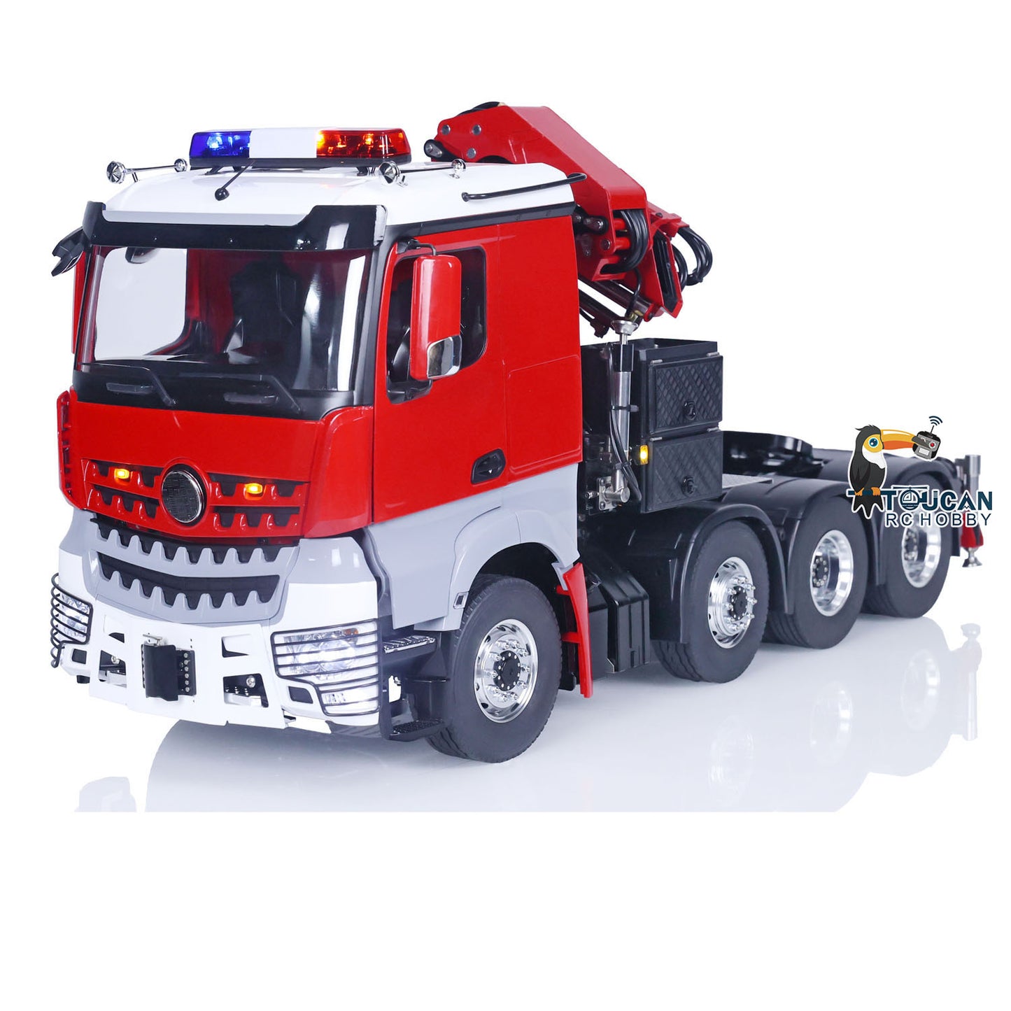 Camion tracteur 8x8 LESU 1/14 RC avec grue hydraulique