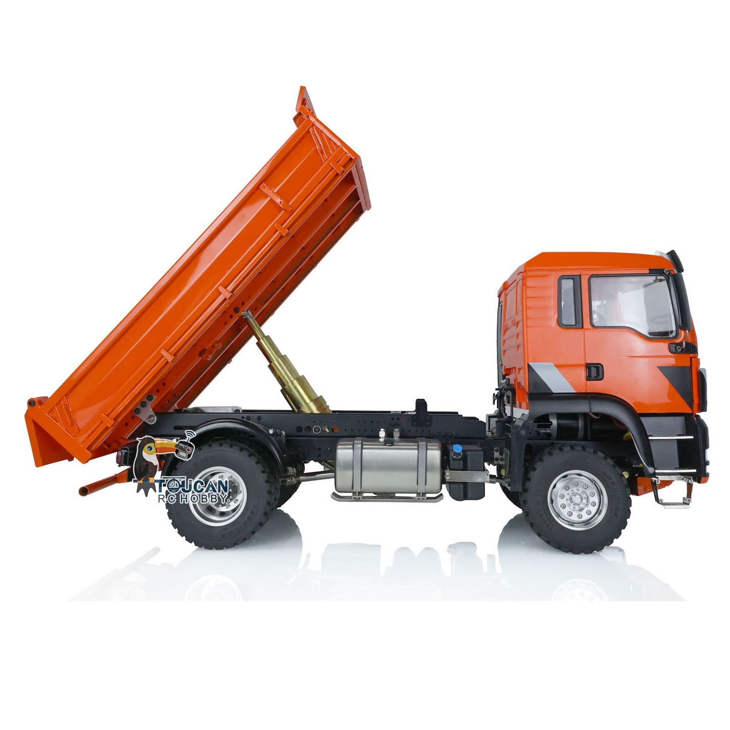 LESU 1/14 RC Dumper Car pour camion à benne basculante à châssis métallique 4x4 TGS