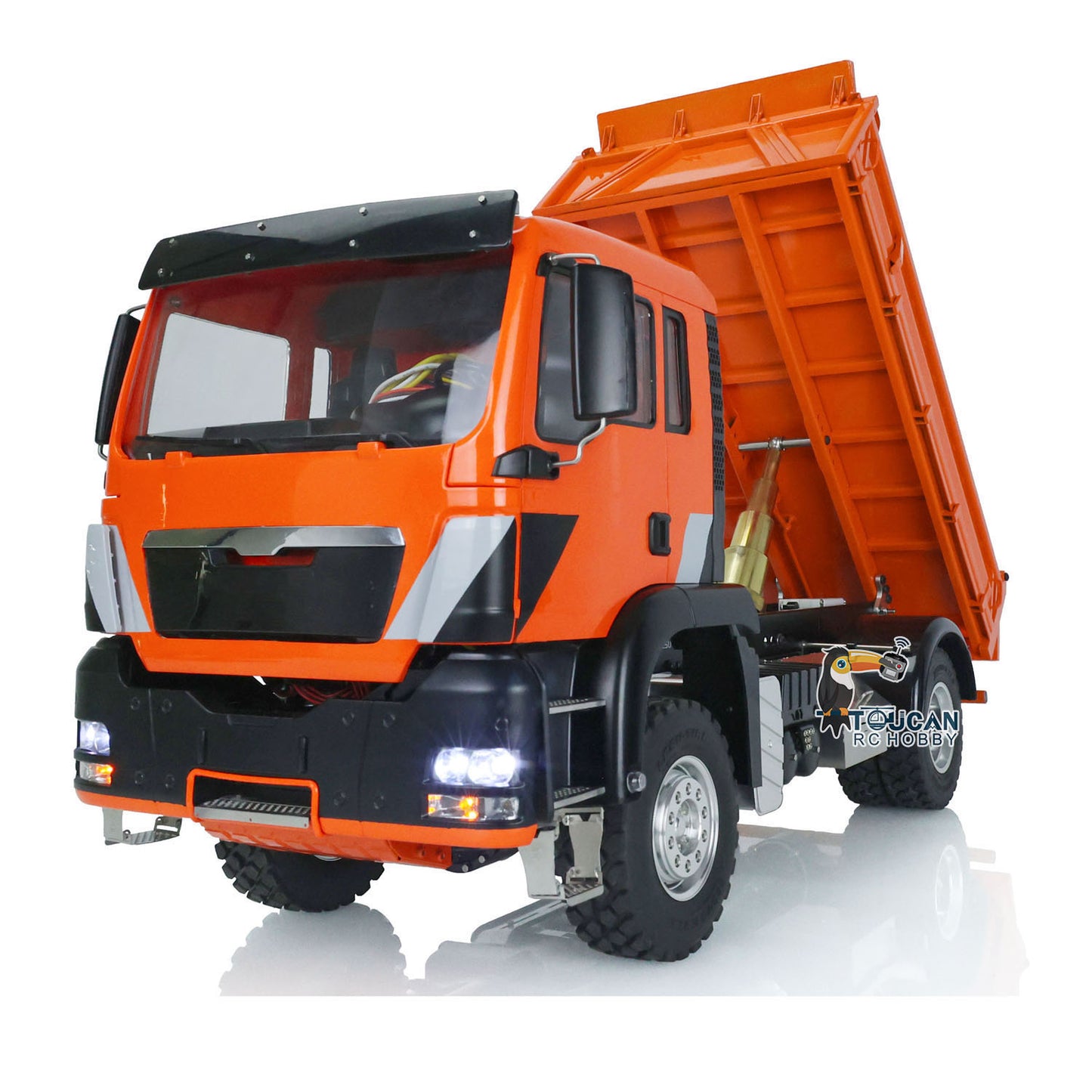 LESU 1/14 RC Dumper Car pour camion à benne basculante à châssis métallique 4x4 TGS