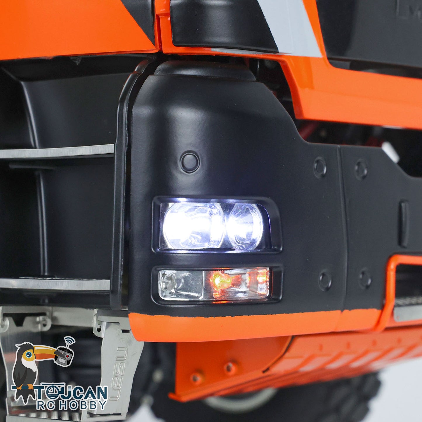 LESU 1/14 RC Dumper Car pour camion à benne basculante à châssis métallique 4x4 TGS