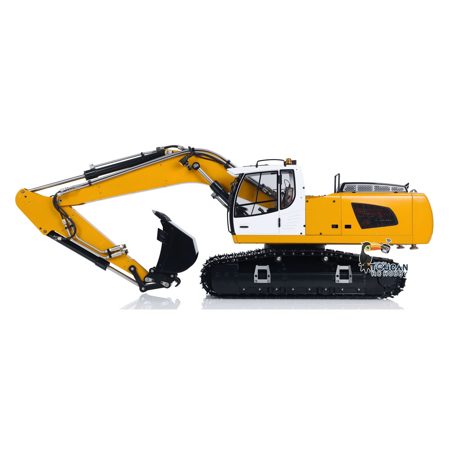 MTM 1/14 946 RC 2 Arms ARTR Metal Hydraulic Tracked Excavator Digger With Ripper Grab Tiltable Bucket