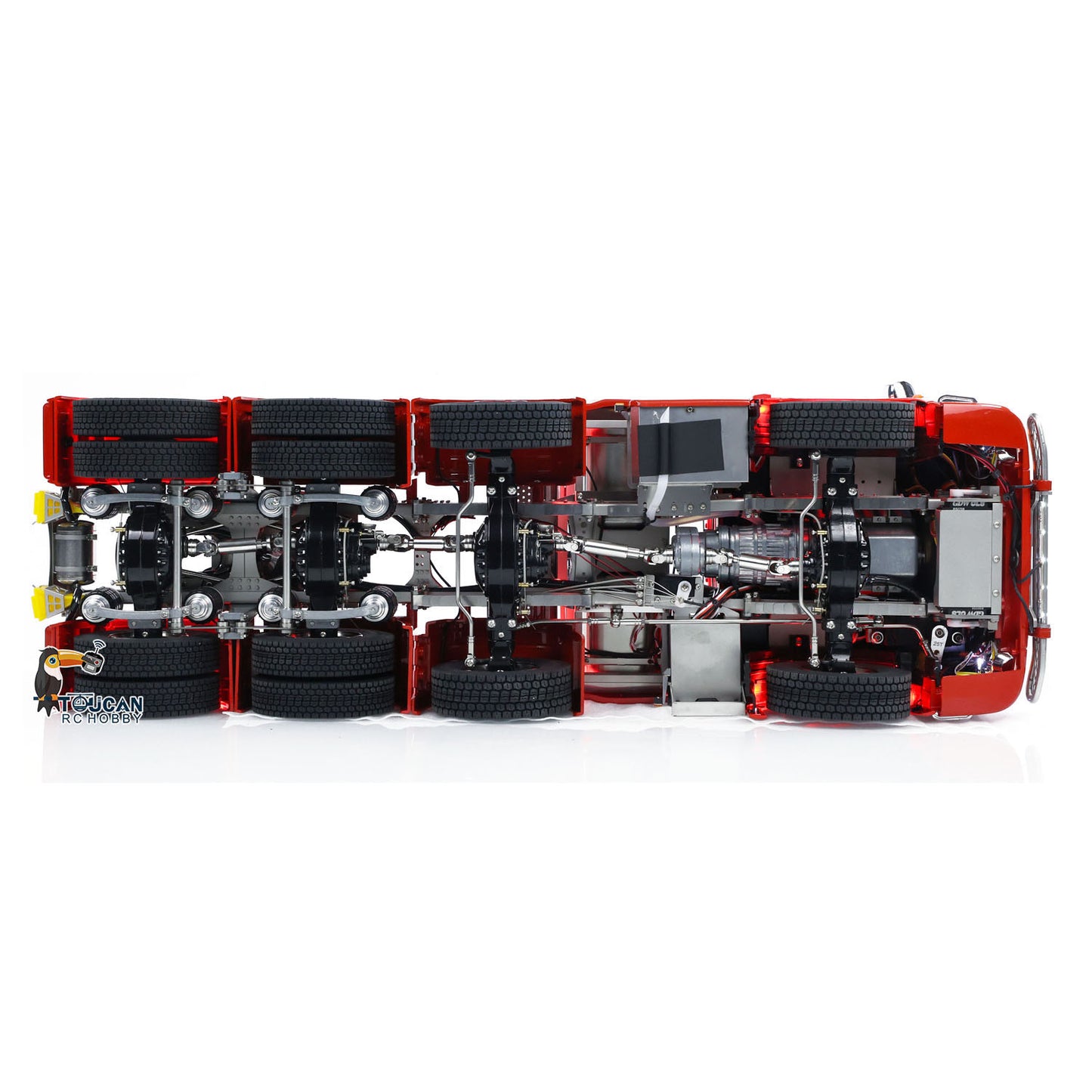 1/14 RC Tractor Truck 770S 8x8 Metal Chassis Remote Control Lorry Lock Differential 3Speed Cab Suspension Smoking ST8 Battery