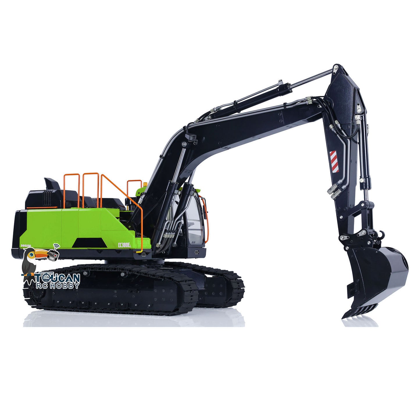 MTM 1/14 EC380 RC 2 Arms PNP Metal Hydraulic Tracked Excavator Digger With Ripper Tiltable Bucket