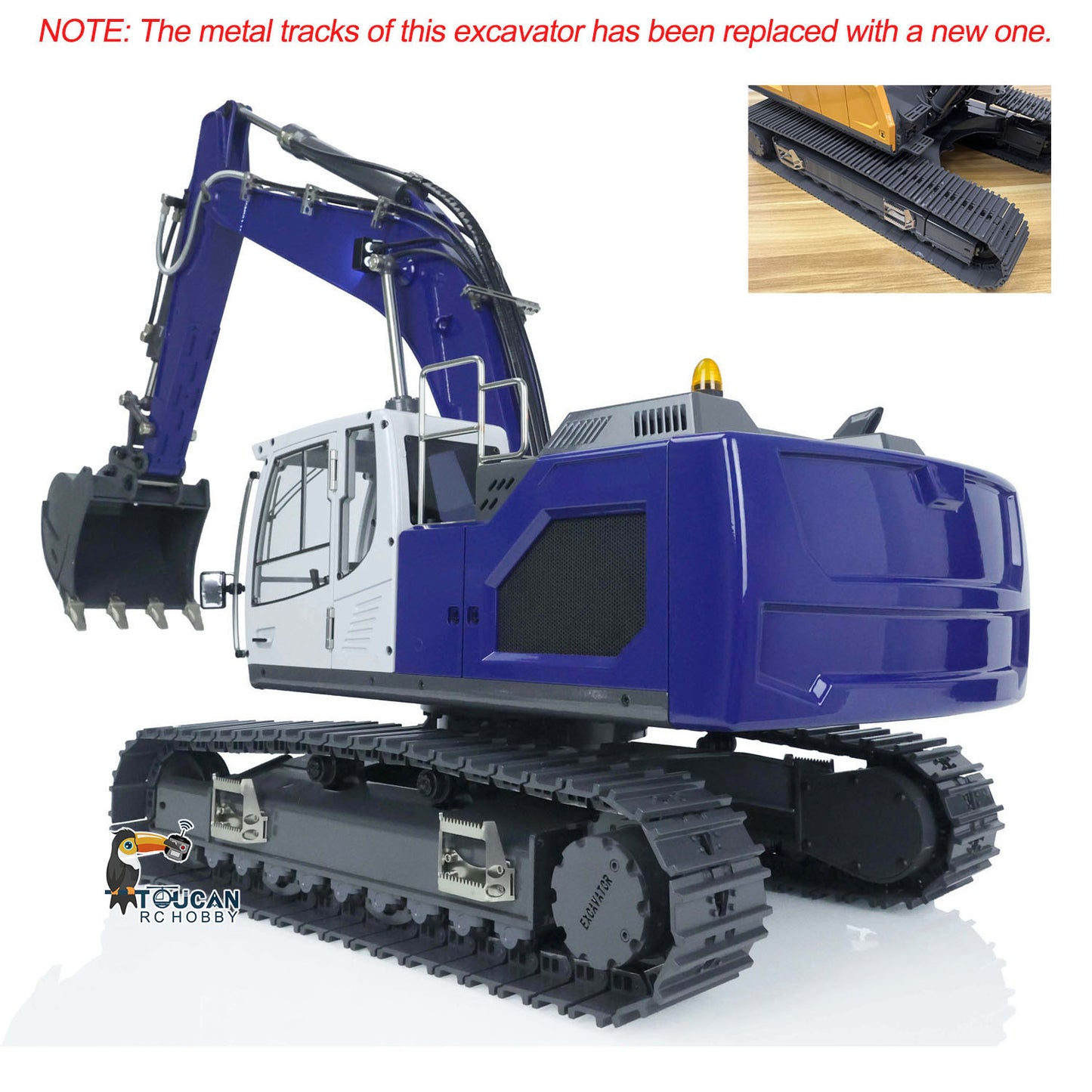 EN STOCK XDRC 945 Pelle sur chenilles hydraulique RC PNP en métal 1/14