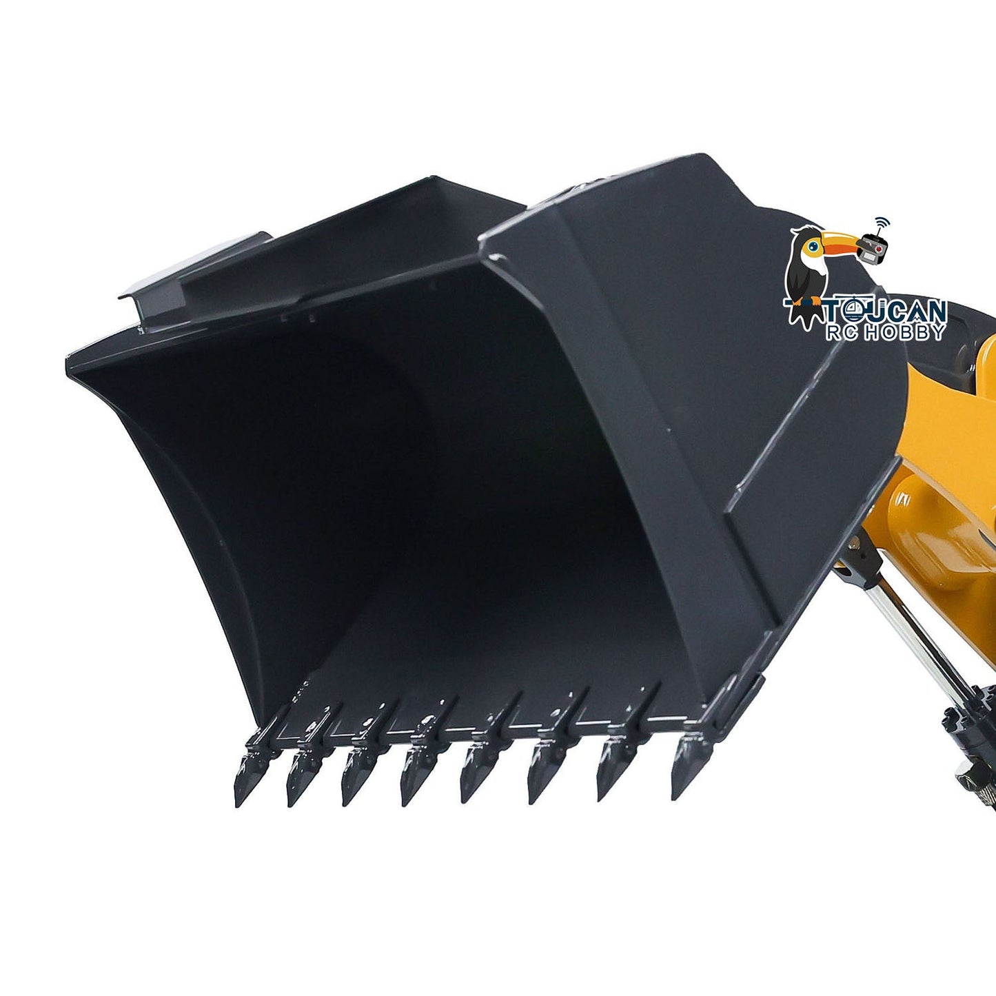 XDRC Metal Rock Sand Bucket Wood Grabber Fork pour chargeur hydraulique 1/14 580 RC