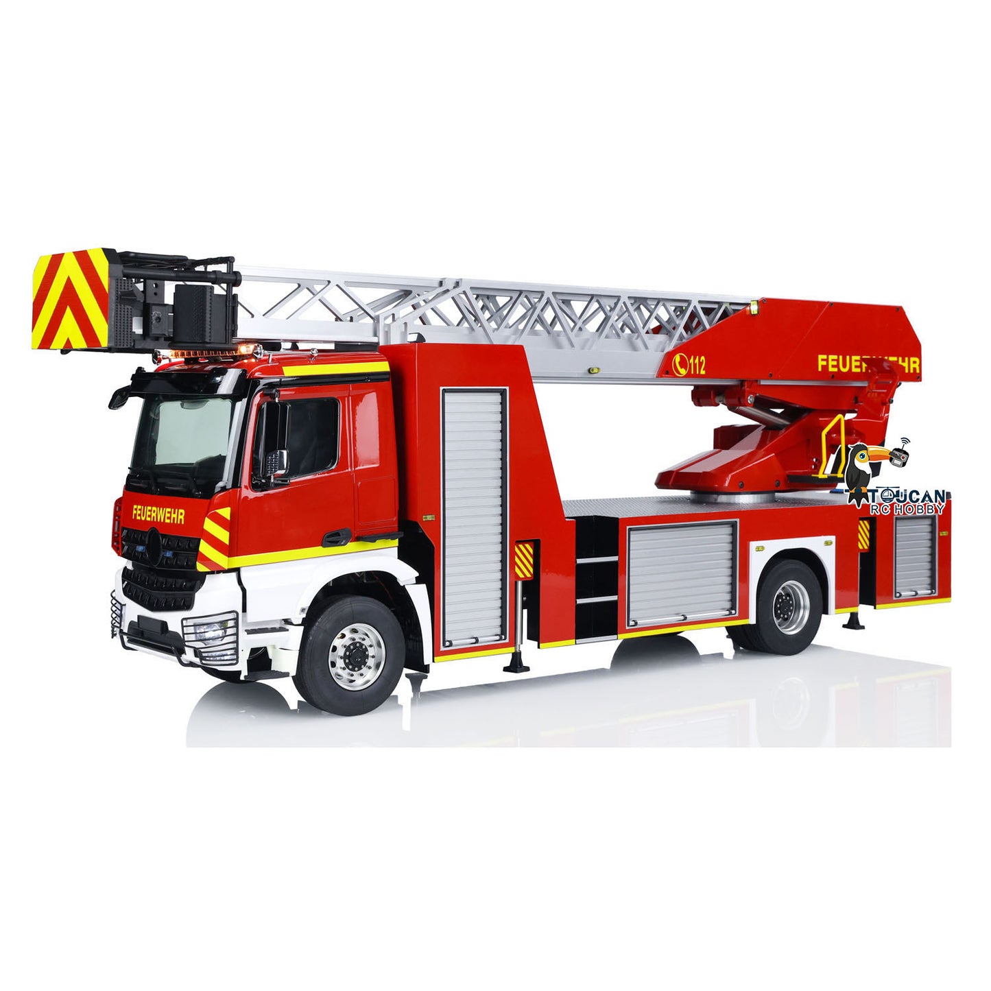 1/14 4X2 Metal Chassis Electric Lift Ladder Truck RC Fire Truck ST8 Radio 2Speed Full Metal Differential Axle