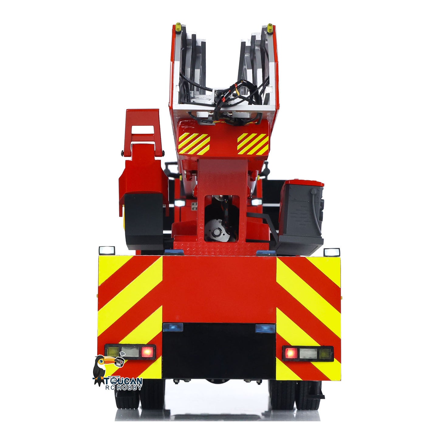 1/14 4X2 Metal Chassis Electric Lift Ladder Truck RC Fire Truck ST8 Radio 2Speed Full Metal Differential Axle