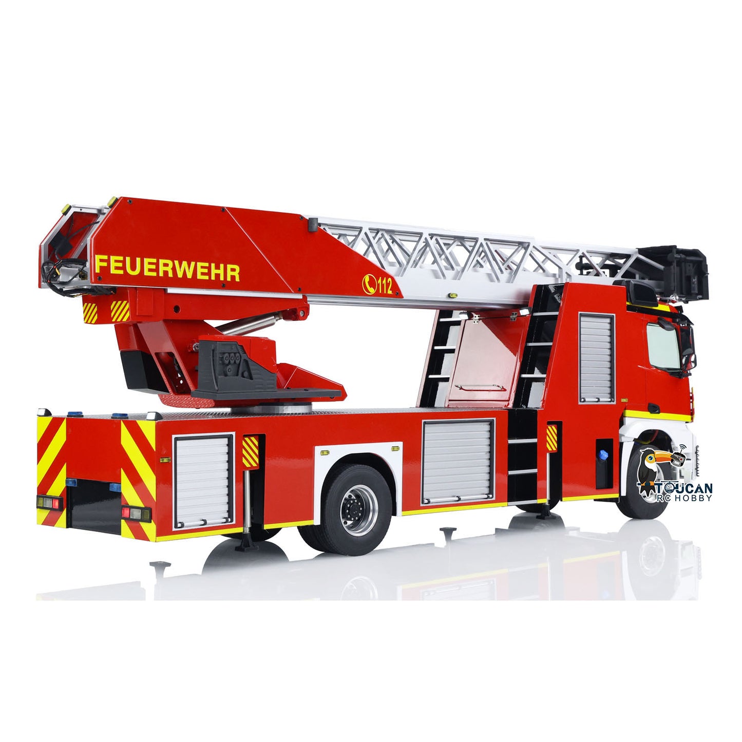 1/14 4X2 Metal Chassis Electric Lift Ladder Truck RC Fire Truck ST8 Radio 2Speed Full Metal Differential Axle