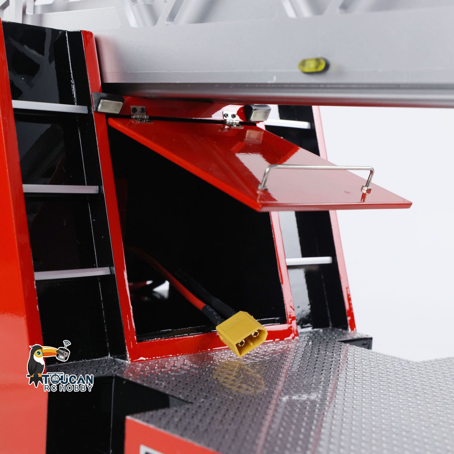 1/14 4X2 Metal Chassis Electric Lift Ladder Truck RC Fire Truck ST8 Radio 2Speed Full Metal Differential Axle