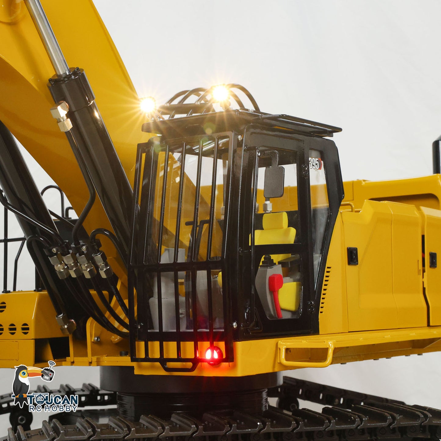 Huge 1/8 RC Hydraulic Excavator 395 Metal Heavy Duty Digger RTR Radio Controlled Construction Vehicles Models Flysky Radio