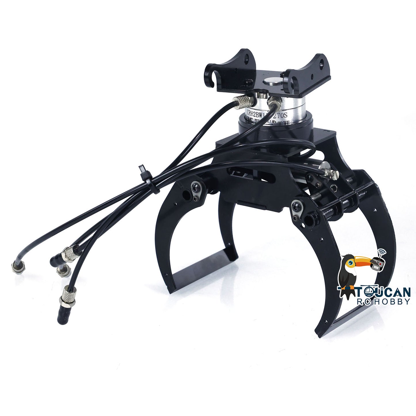 MTM Métal Hydraulique Inclinable Godet Rotatif Flèche Télescopique Griffe pour 1/14 EC380 946 RC Excavatrice Hydraulique Excavatrice