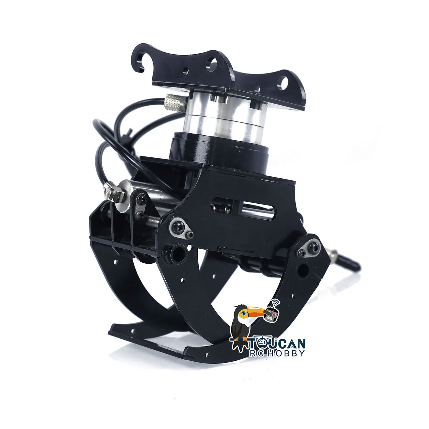 MTM Métal Hydraulique Inclinable Godet Rotatif Flèche Télescopique Griffe pour 1/14 EC380 946 RC Excavatrice Hydraulique Excavatrice